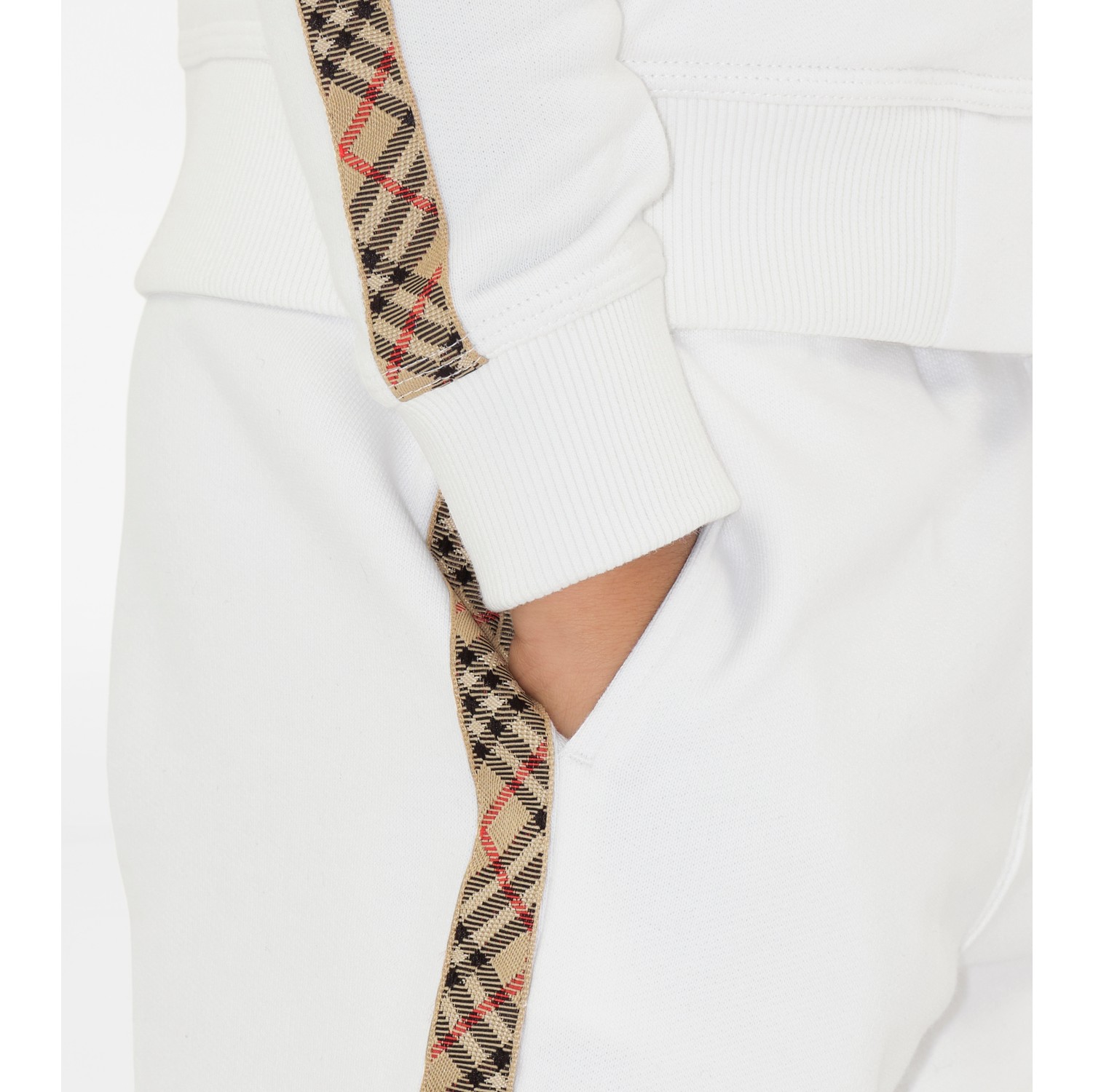 Pantaloncini in cotone con finiture Check