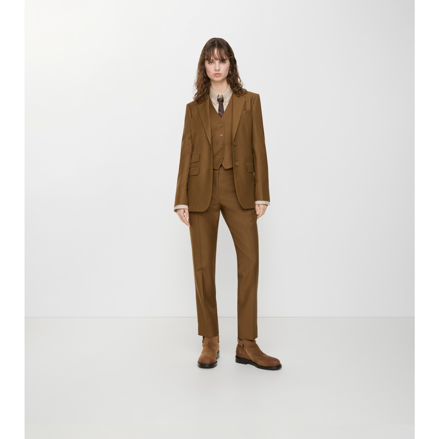 Wool Mohair Tailored Trousers