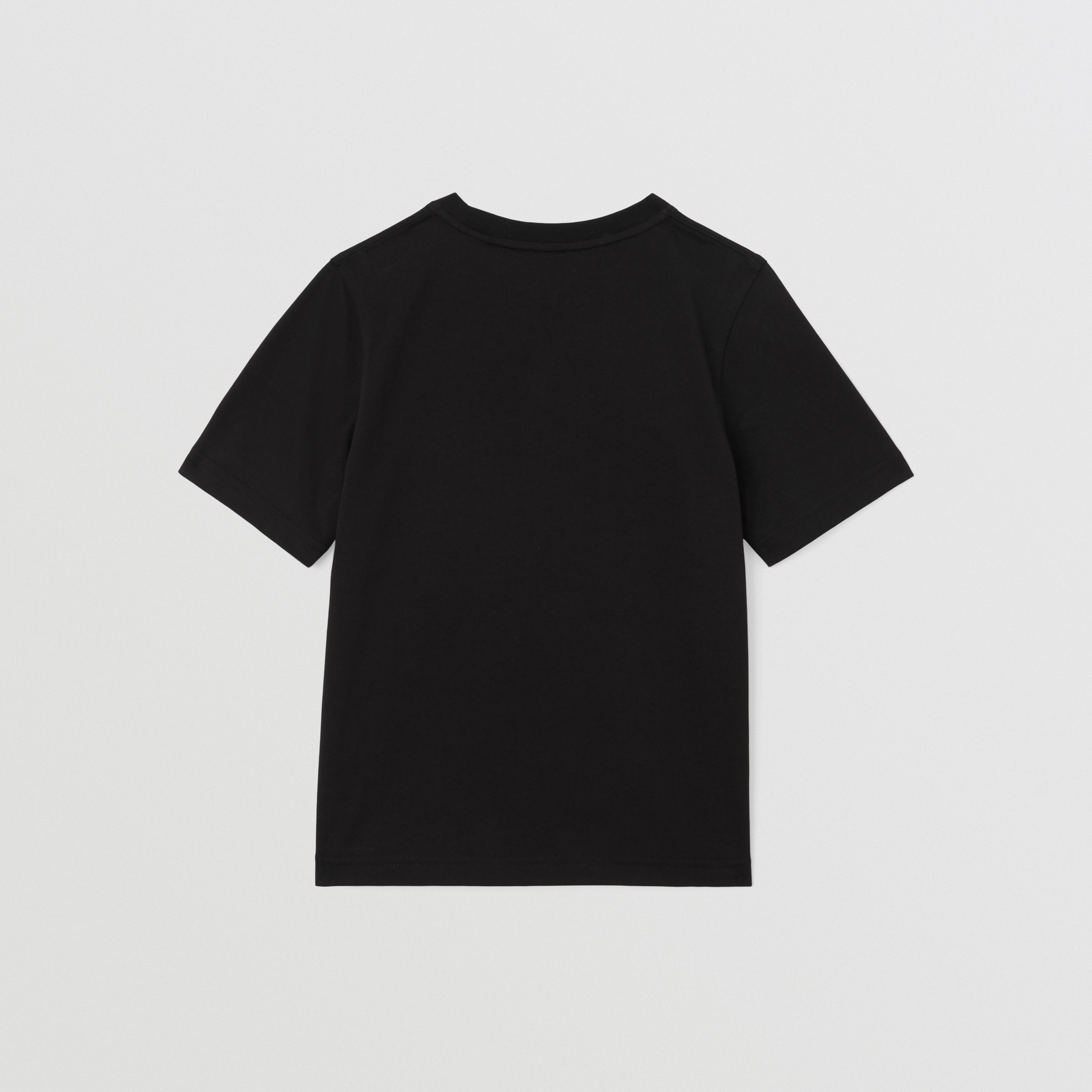 Horseferry Print Cotton T-shirt in Black | Burberry® Official - 4