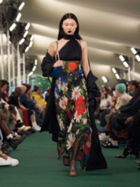 Model in Daisy Garden Silk Blend Dress