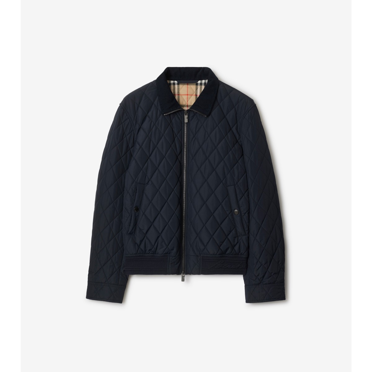 Burberry Quilted Nylon Jacket In Black