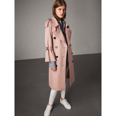 pink burberry coat