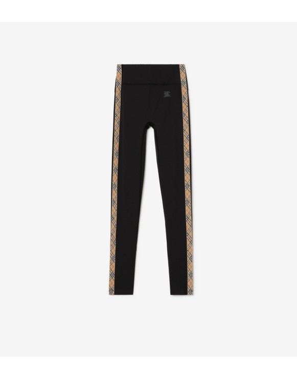 Leggings en nailon elástico con detalle Check