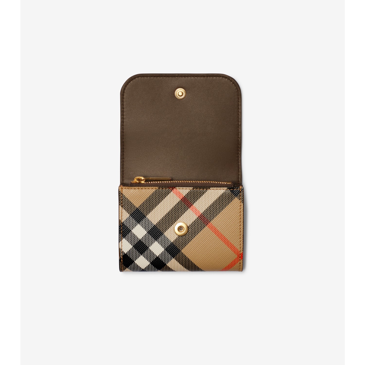 Check Coin Card Case in Sand - Women | Burberry® Official