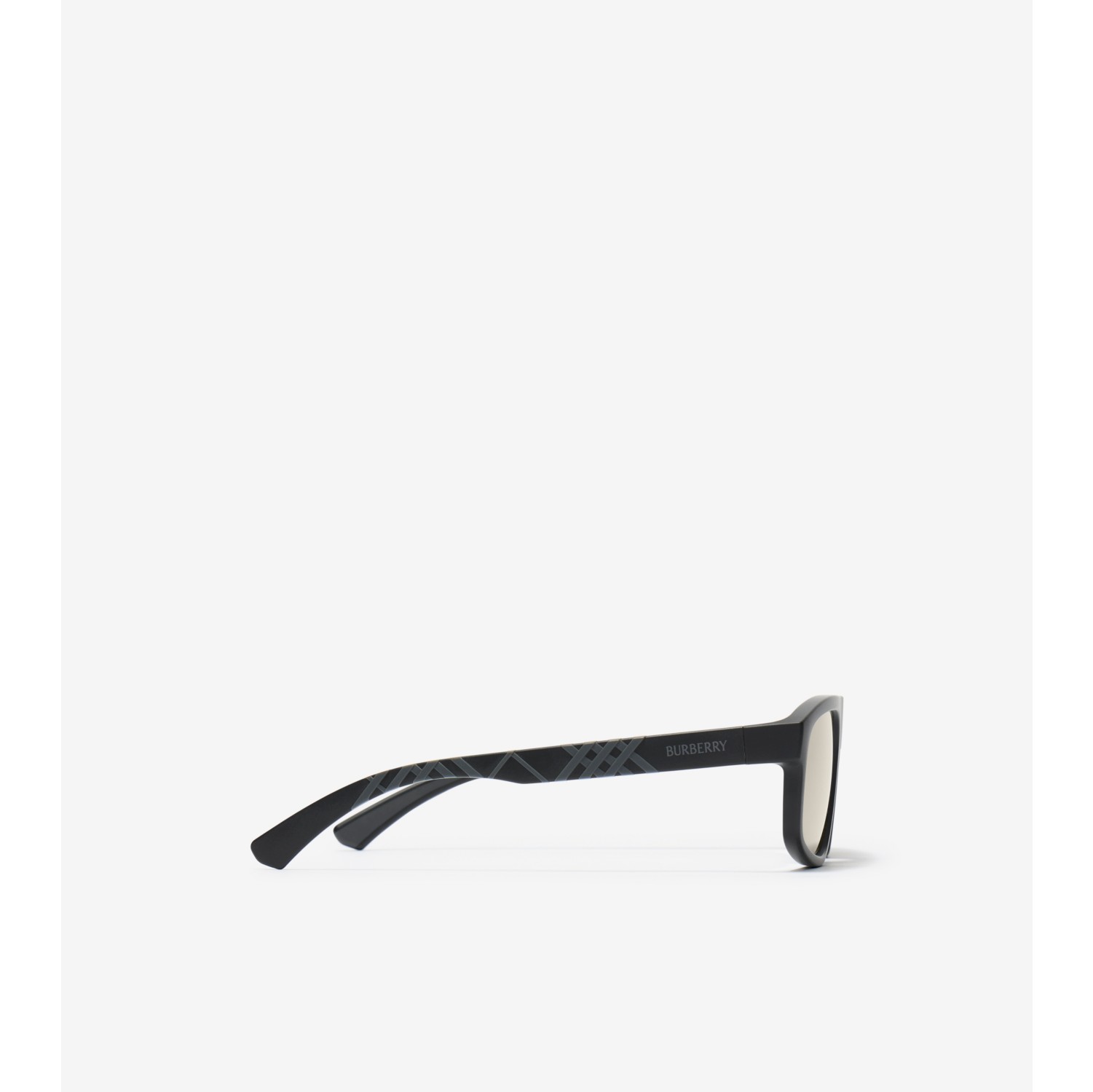 Textured Check Rectangular Sunglasses