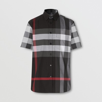 black burberry button down