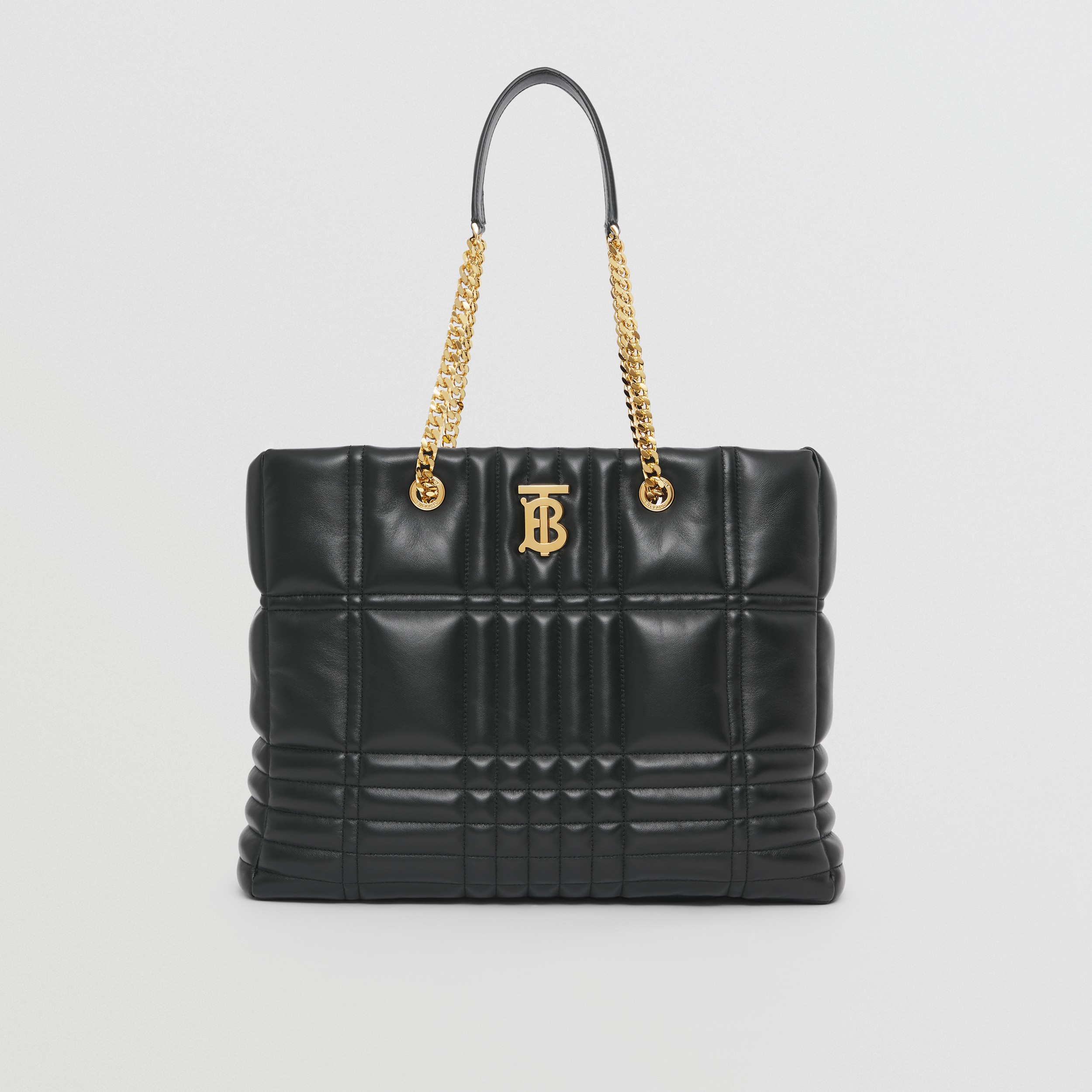 Medium Quilted Lambskin Lola Shopper Bag in Black - Women | Burberry® Official - 1
