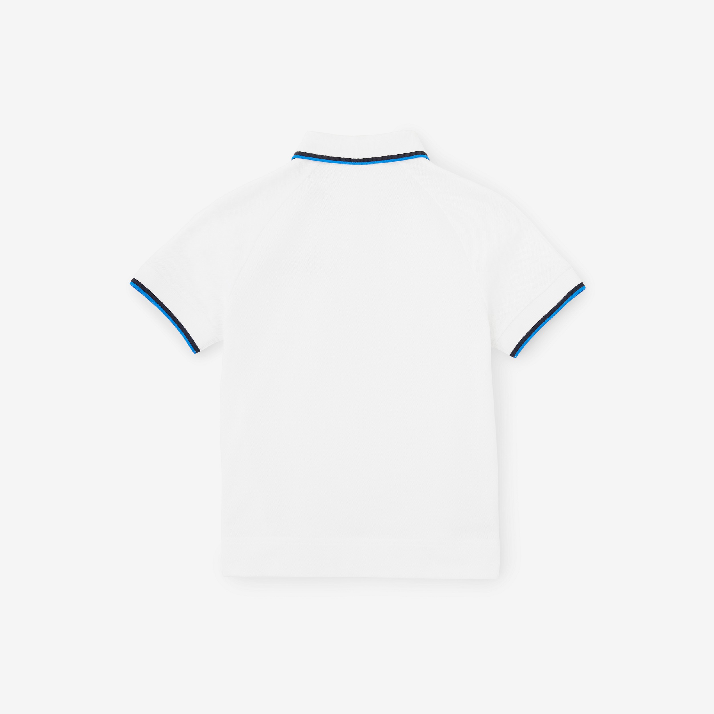 Poloshirt aus Baumwollpiqué mit Logo-Schriftzug (Weiß) | Burberry® - 2
