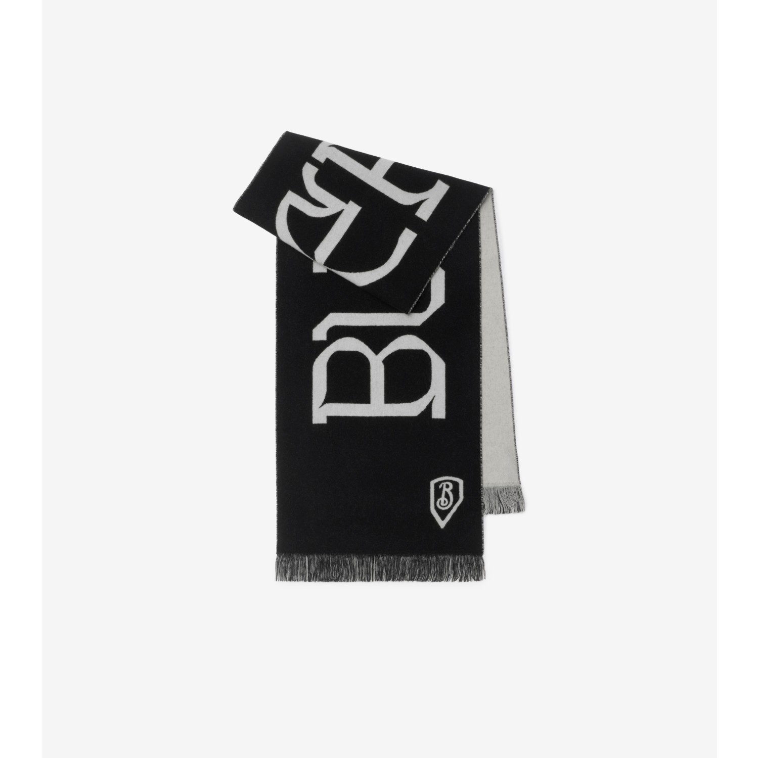 ロゴ ウールスカーフ (ブラック) | Burberry®公式サイト