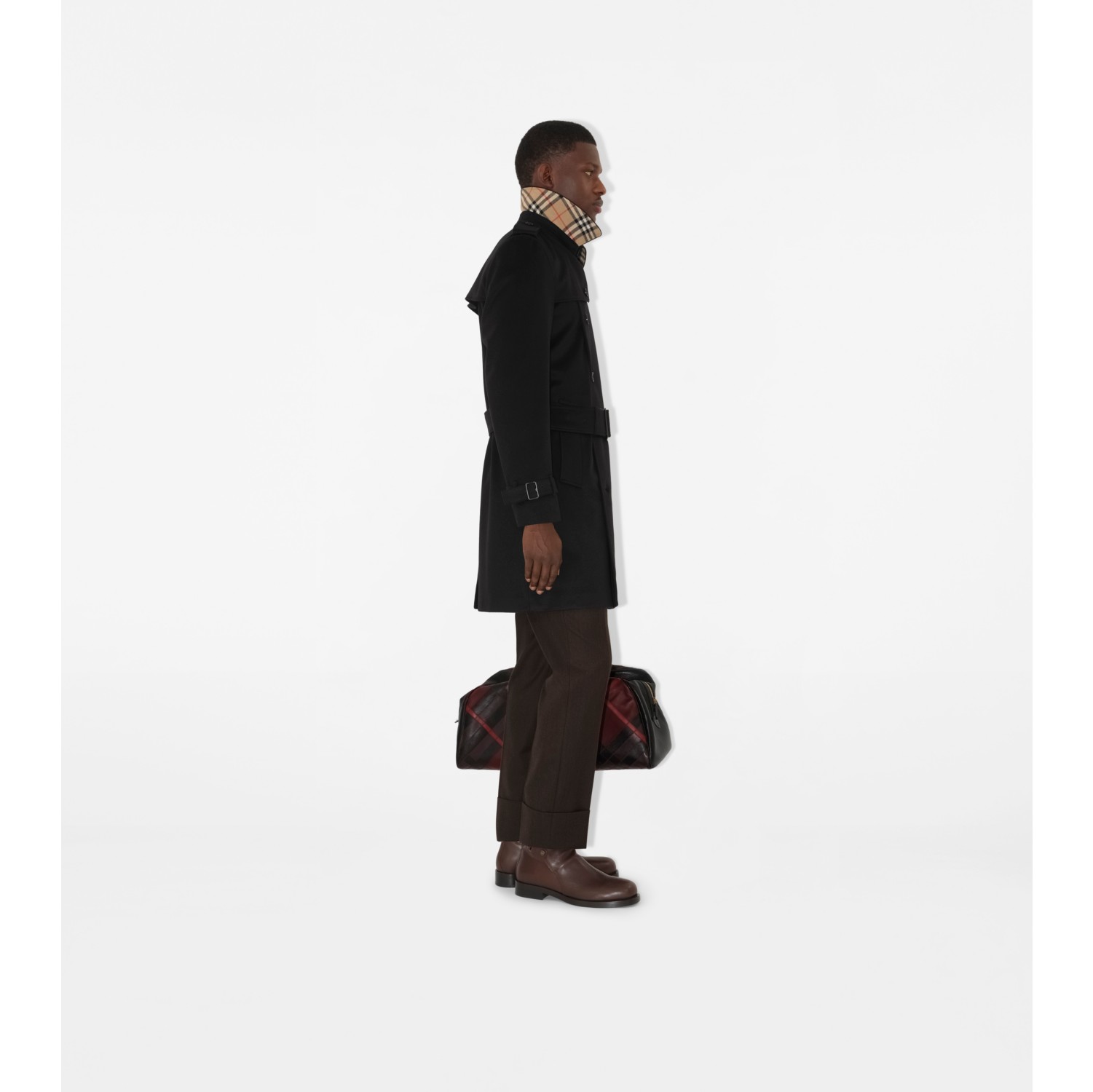 Mid-length Cashmere Trench Coat