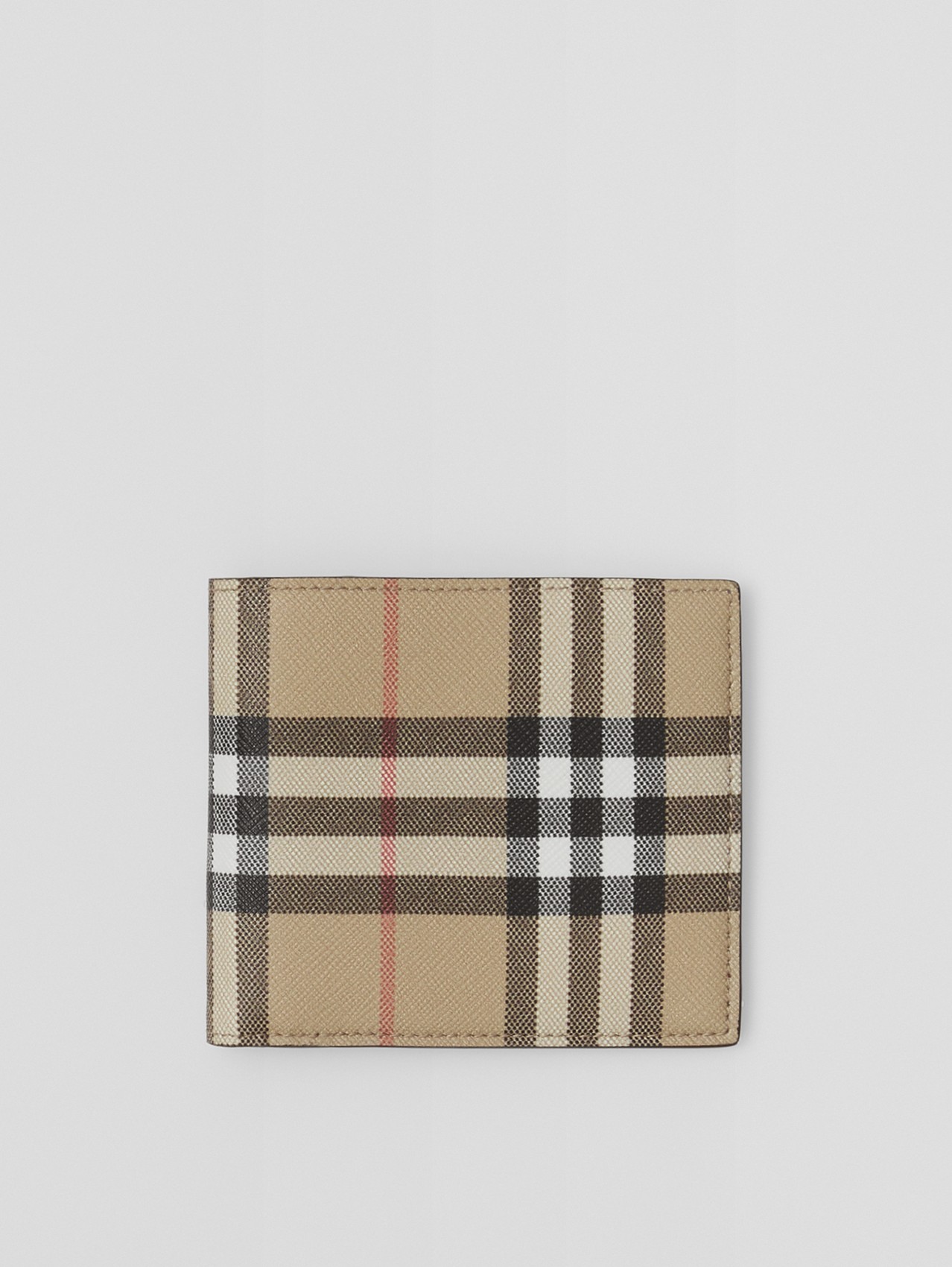Vintage Check E-Canvas Bifold Wallet in Archive Beige