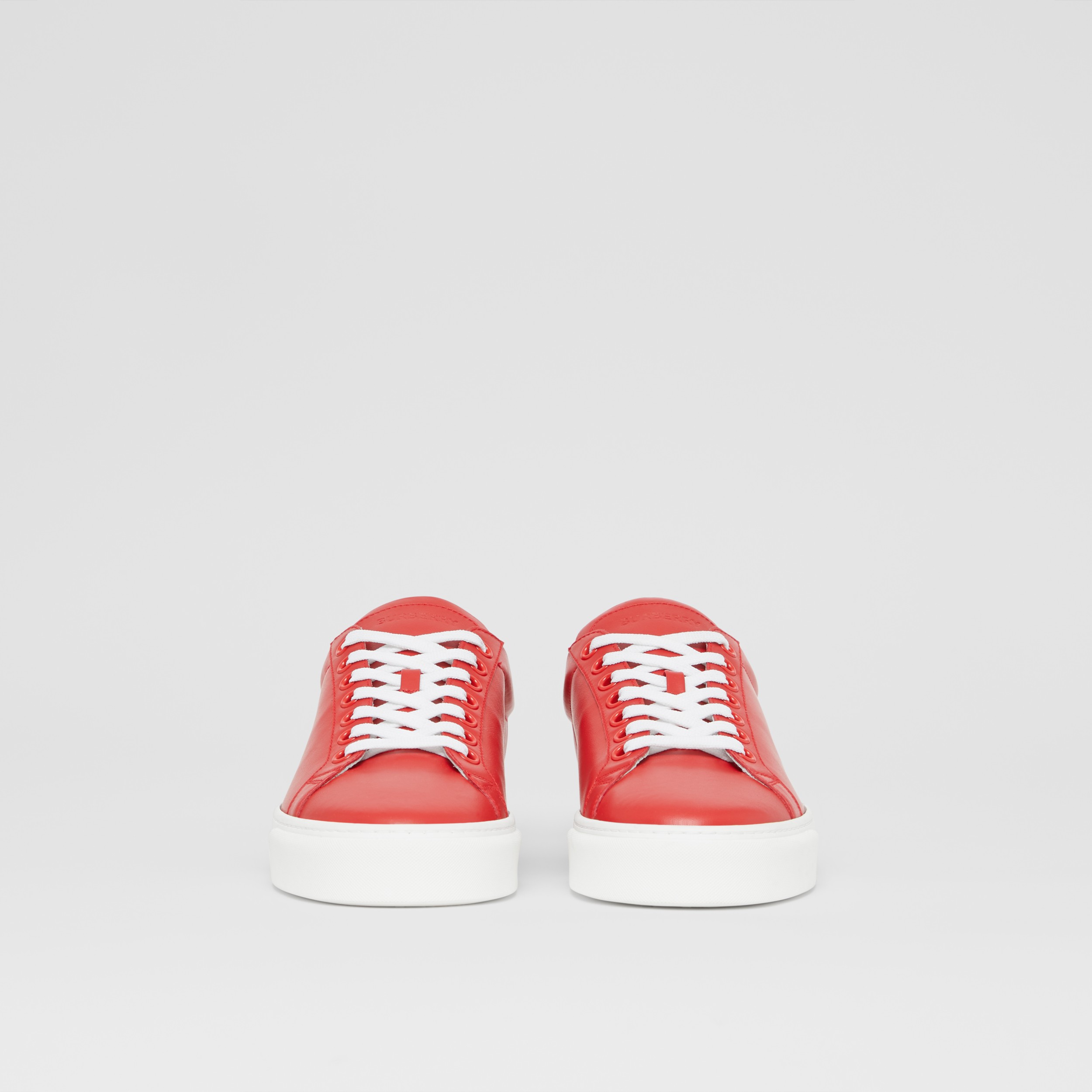 Bio-based Sole Leather Sneakers in Bright Red - Men | Burberry United ...