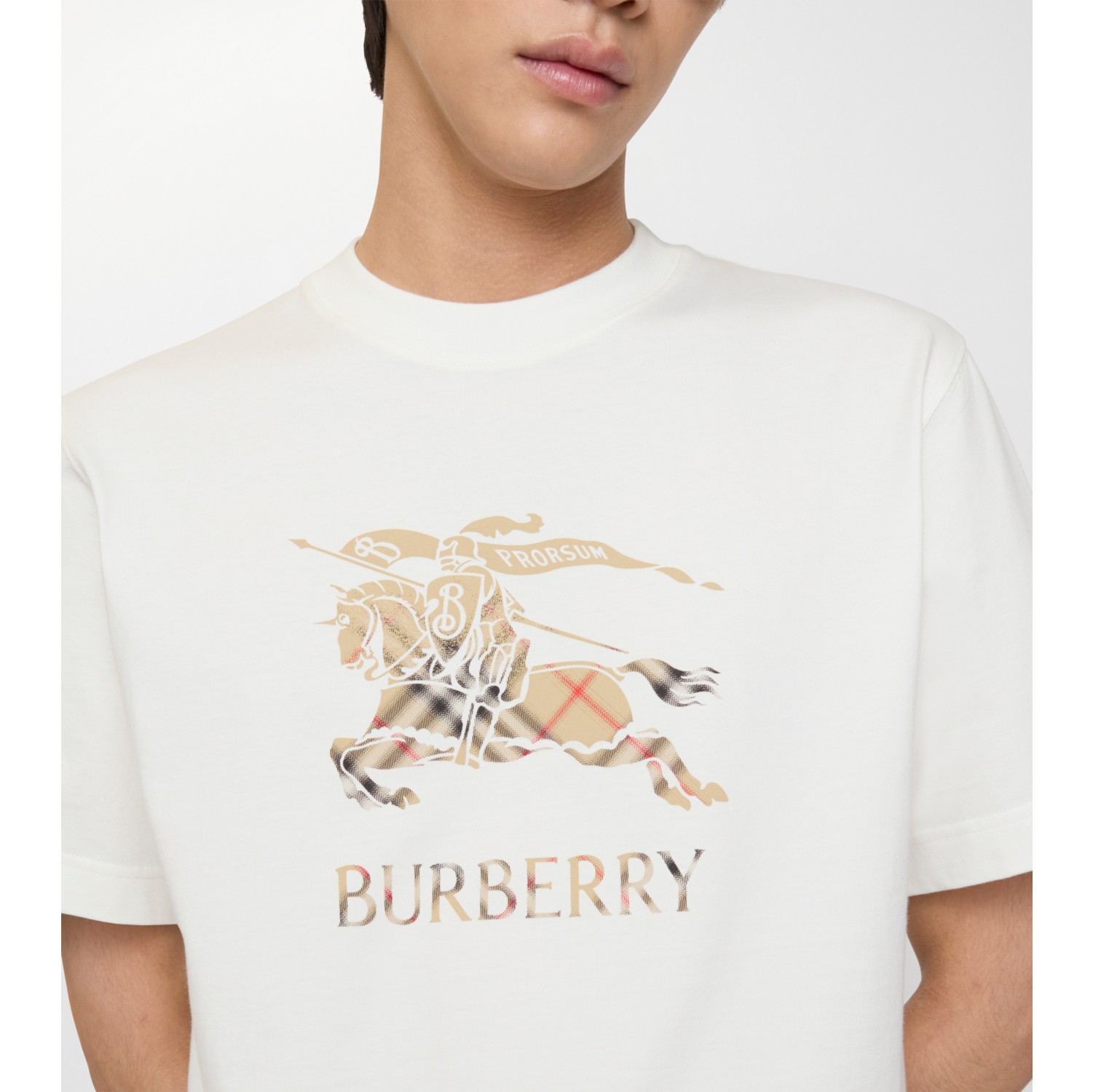 EKD Ombré Cotton T-shirt in Chalk white - Men | Burberry® Official