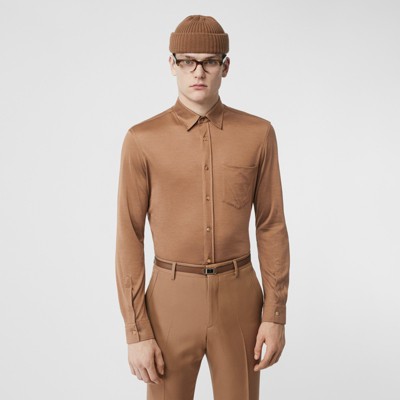 burberry silk shirt mens