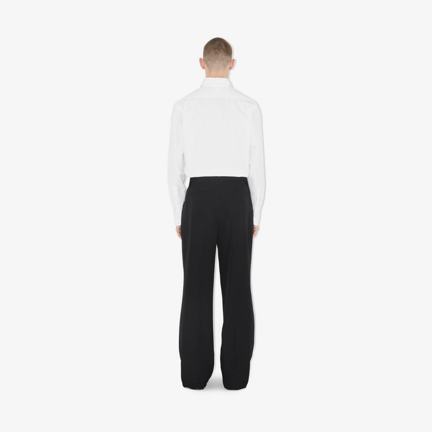 Camicia dalla vestibilità slim in cotone con EKD e monogramma (Bianco Ottico) - Uomo | Sito ufficiale Burberry®