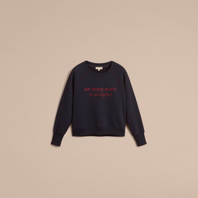 burberry embroidered jersey sweatshirt