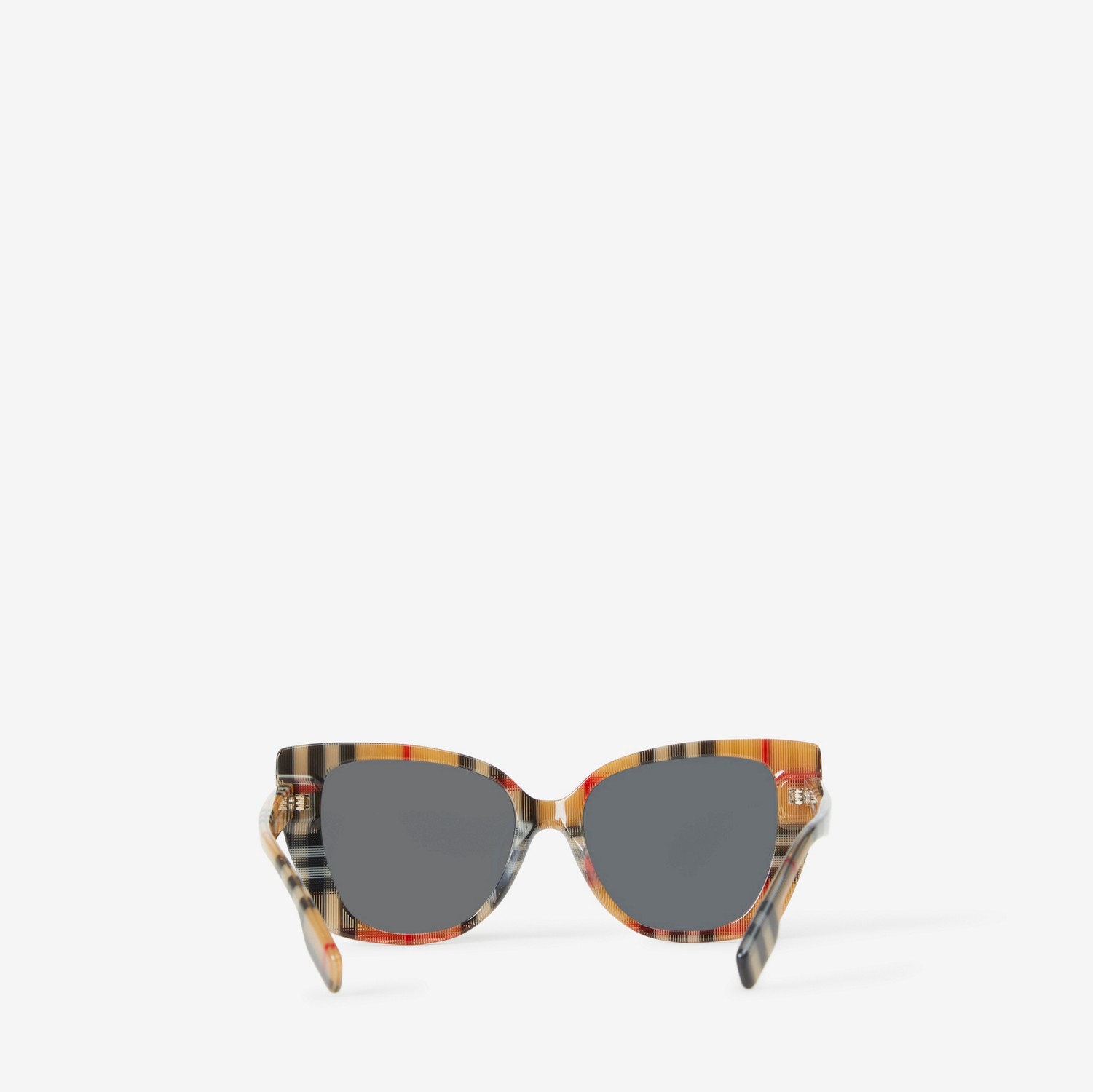 Check Oversized Cat-eye Frame Sunglasses in Beige - Women | Burberry® Official