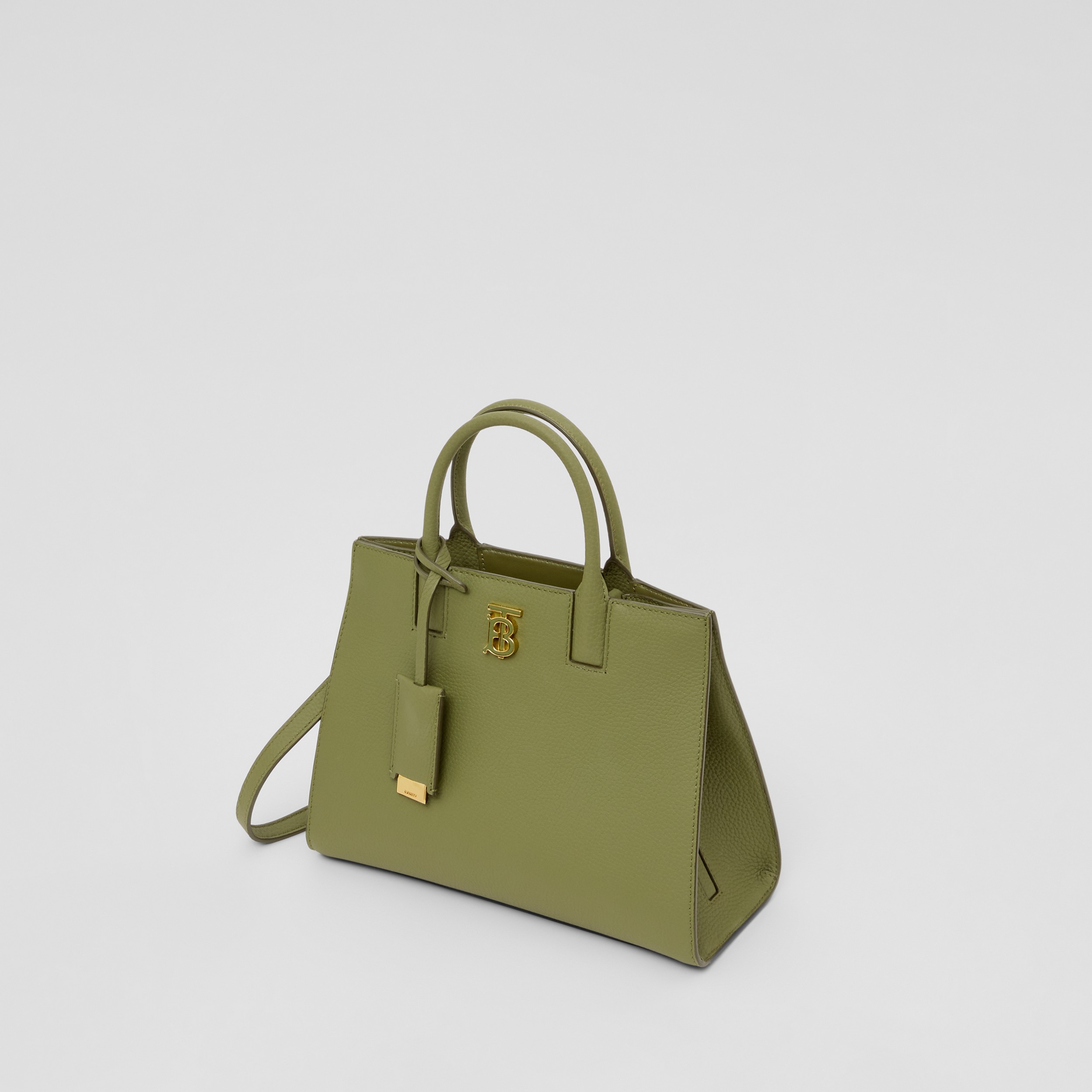 Grainy Leather Mini Frances Bag in Spruce Green - Women | Burberry® Official - 4