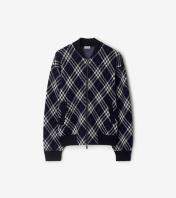 【関税＆送料込み】Burberry Wool Bomber-Style Jacket Burberry - Wool bomber-style jacket Beige - The Corner