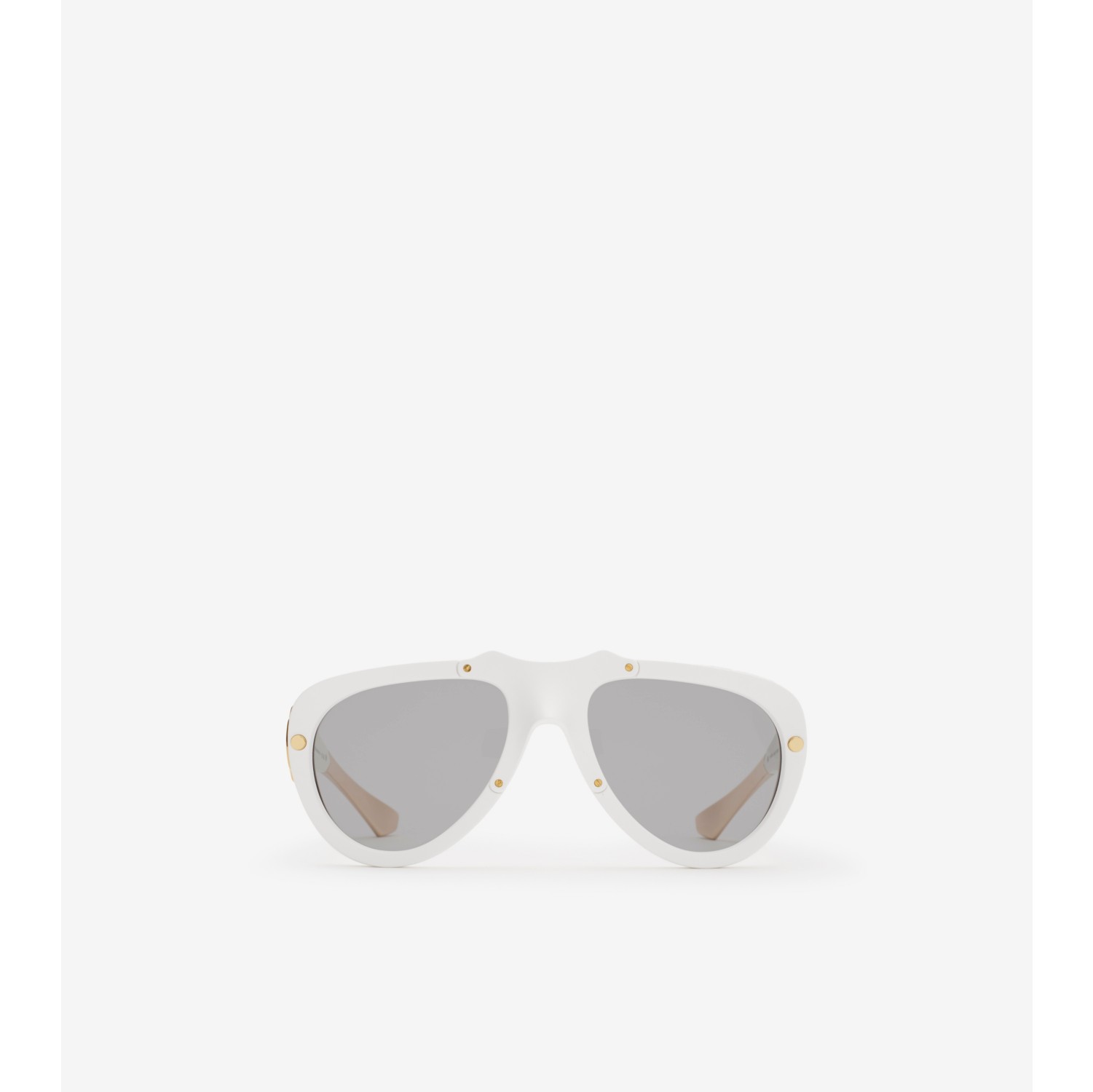 Shield Mask Sunglasses in White Burberry Official