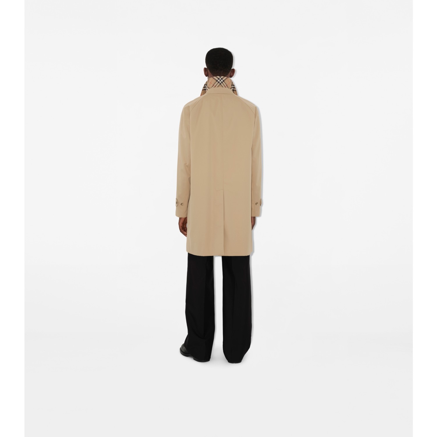 Mid-length Camden Heritage Car Coat in Honey - Men, Cotton Gabardine ...