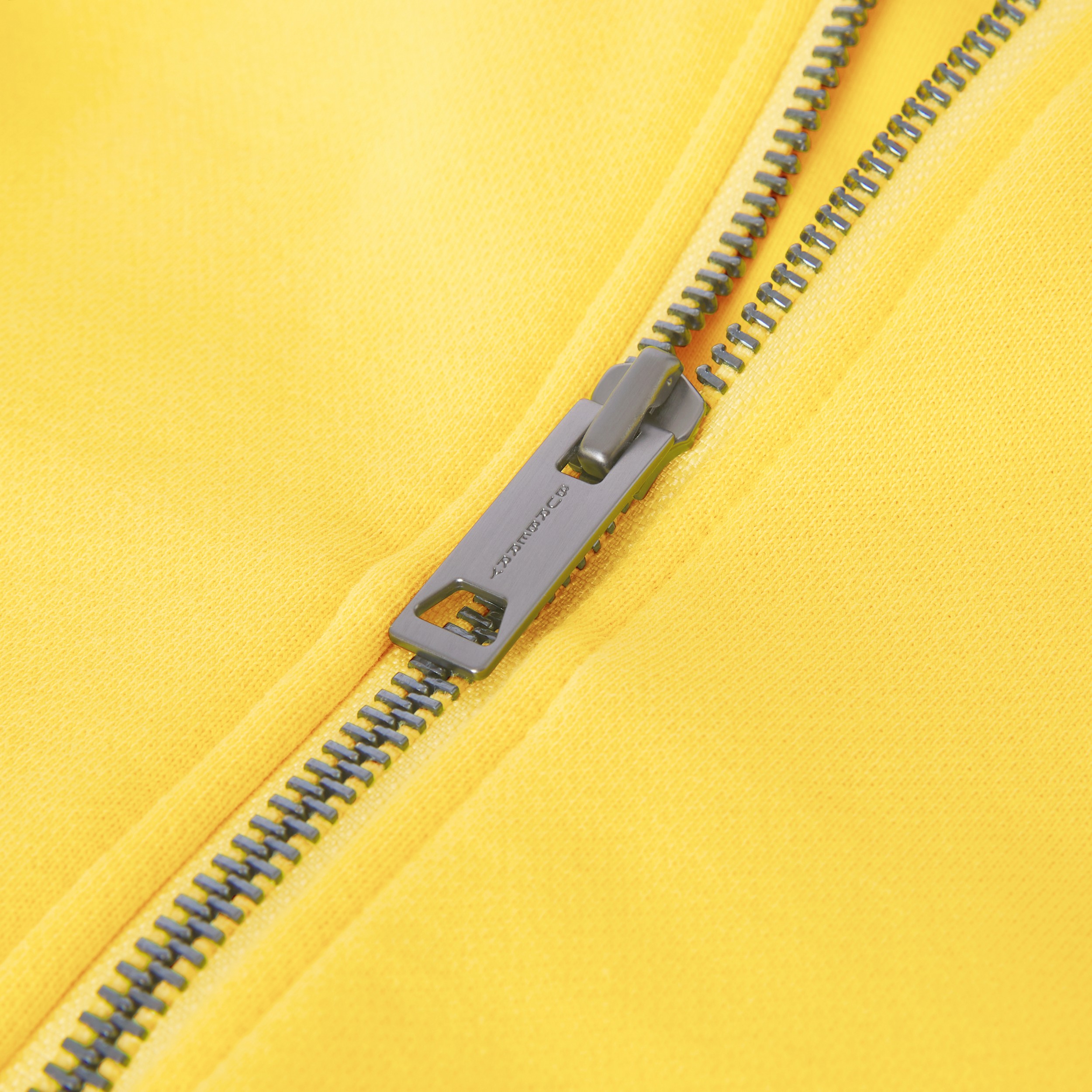 Check Panel Cotton Hooded Top in Acid Yellow | Burberry® Official - 2