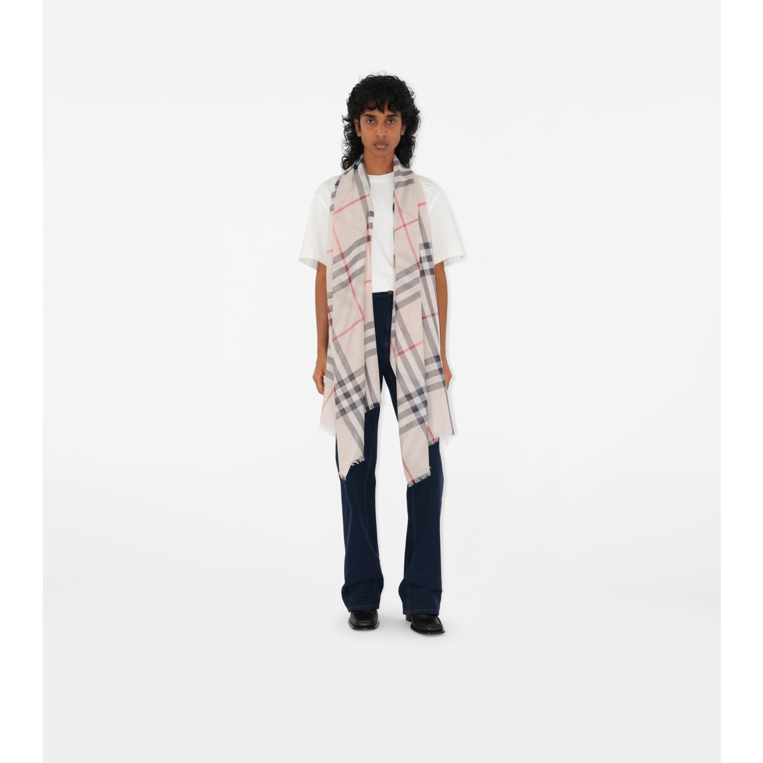 Burberry silk check scarf hotsell