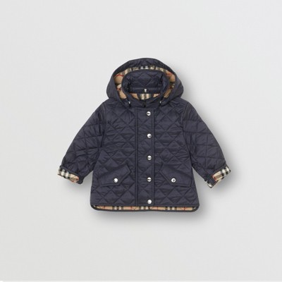 burberry navy quilted jacket
