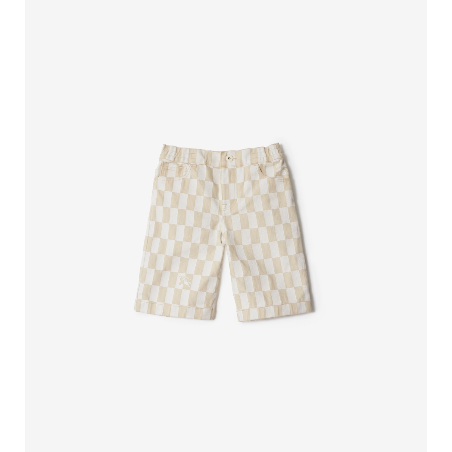 Checkerboard EKD Denim Shorts