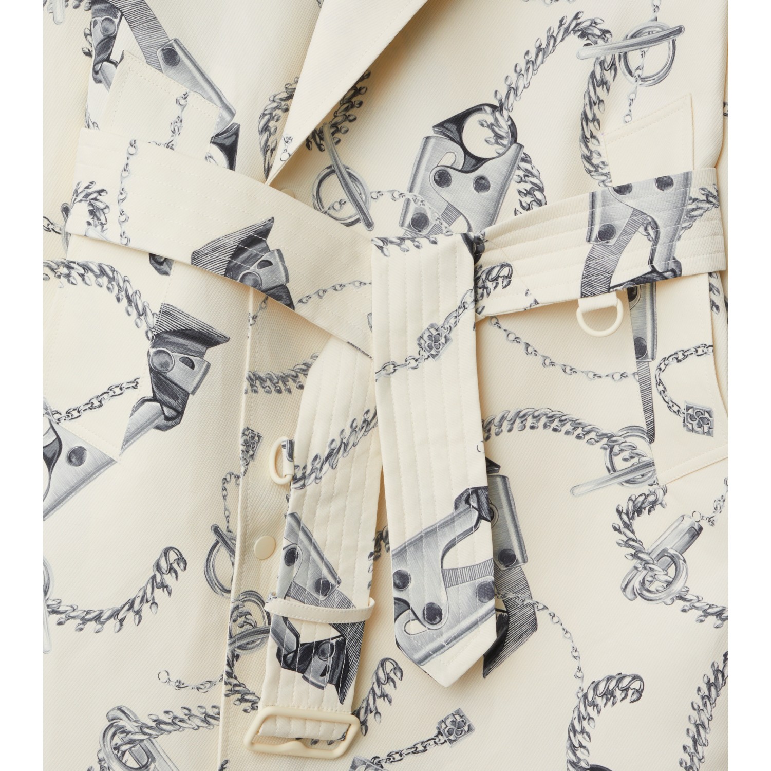 Long Knight Hardware Tricotine Trench Coat