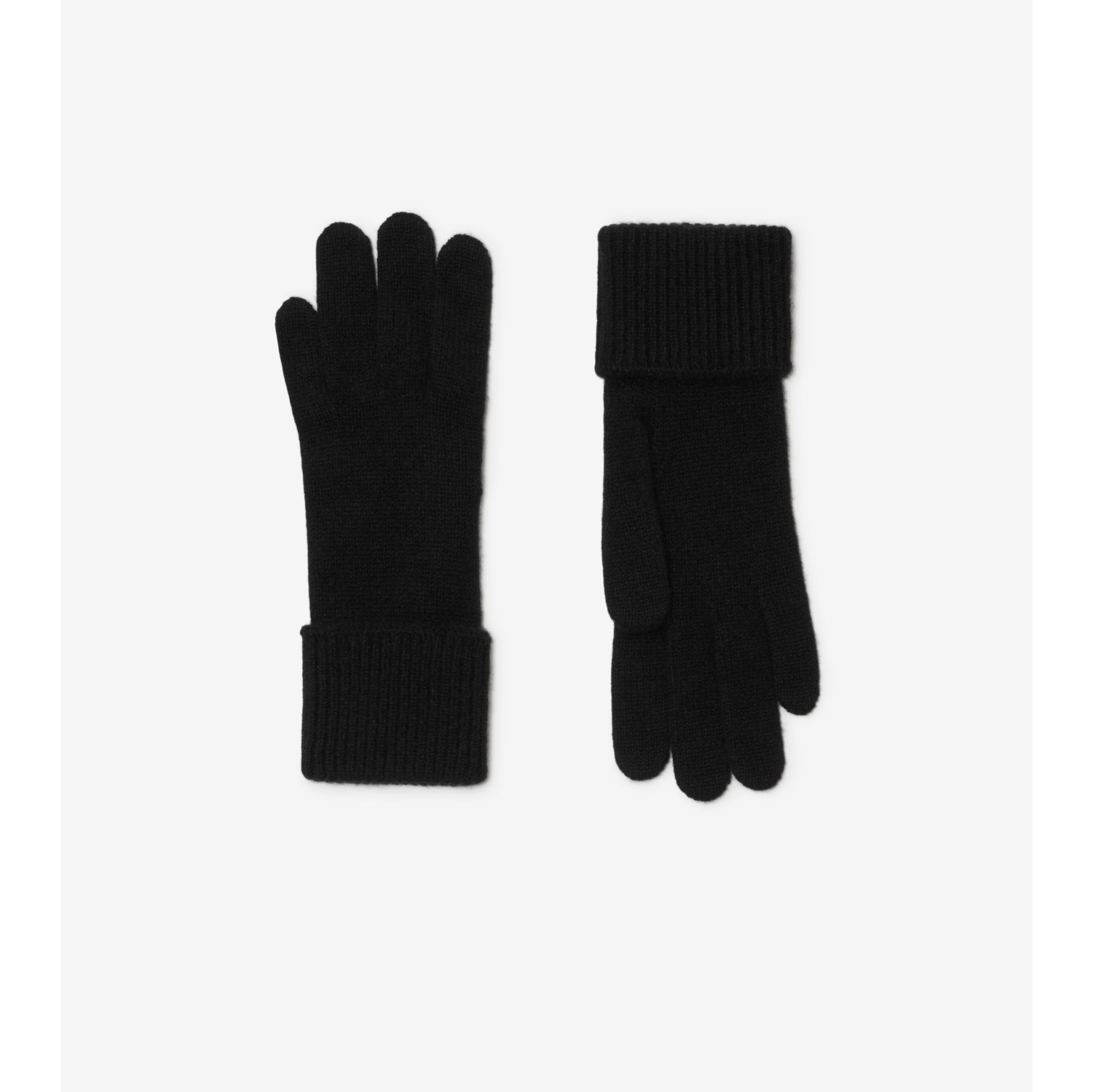 Cashmere Blend Gloves in Black Burberry Official