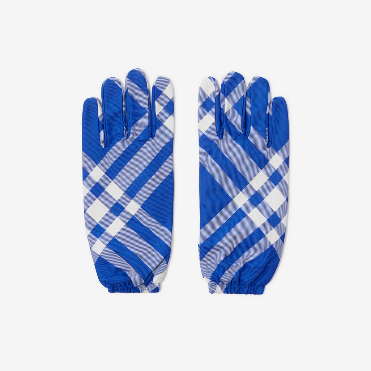Burberry Check Nylon Gloves In Knight