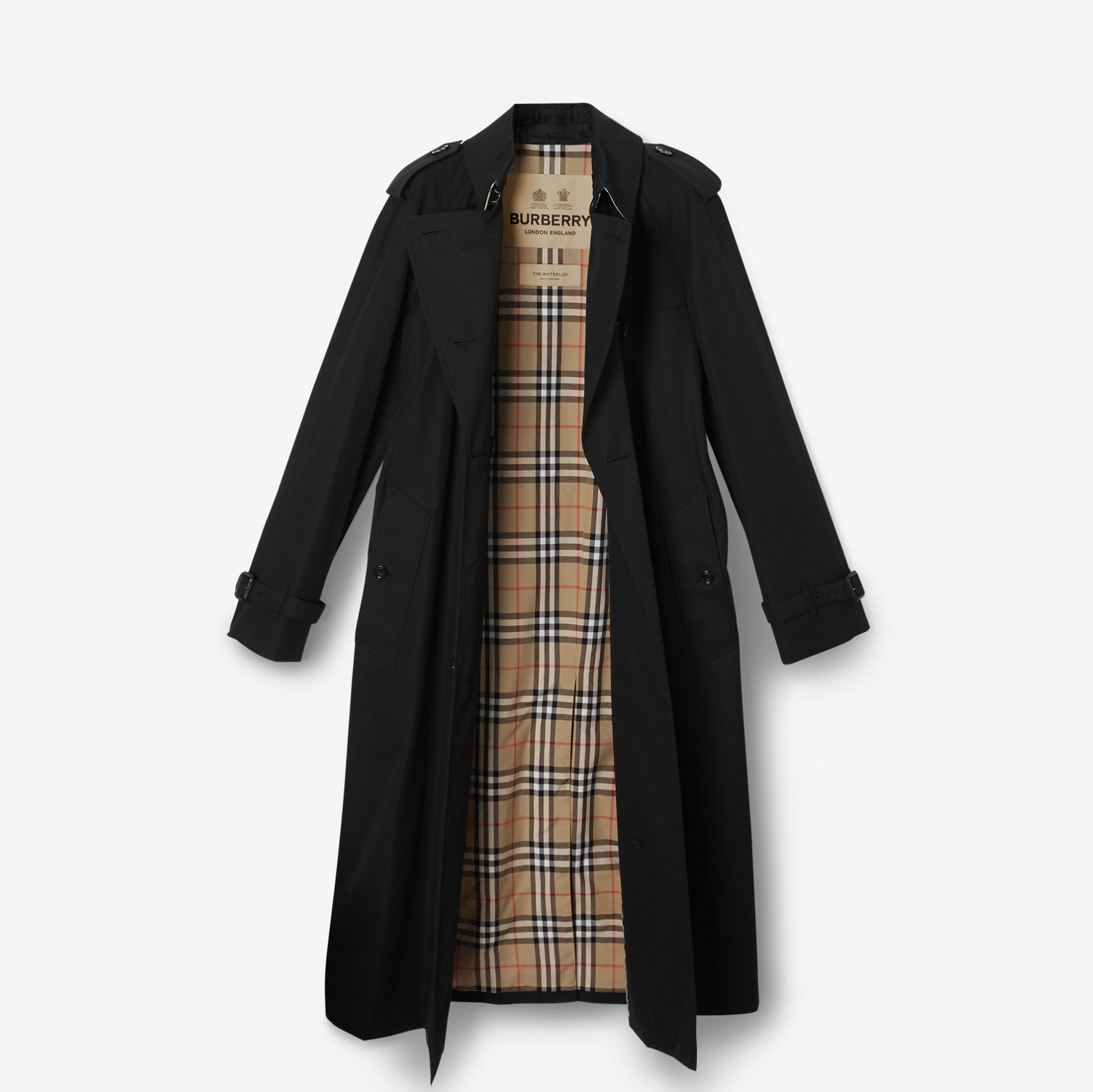 The Waterloo - Trench coat Heritage longo (Preto) - Mulheres | Burberry® oficial