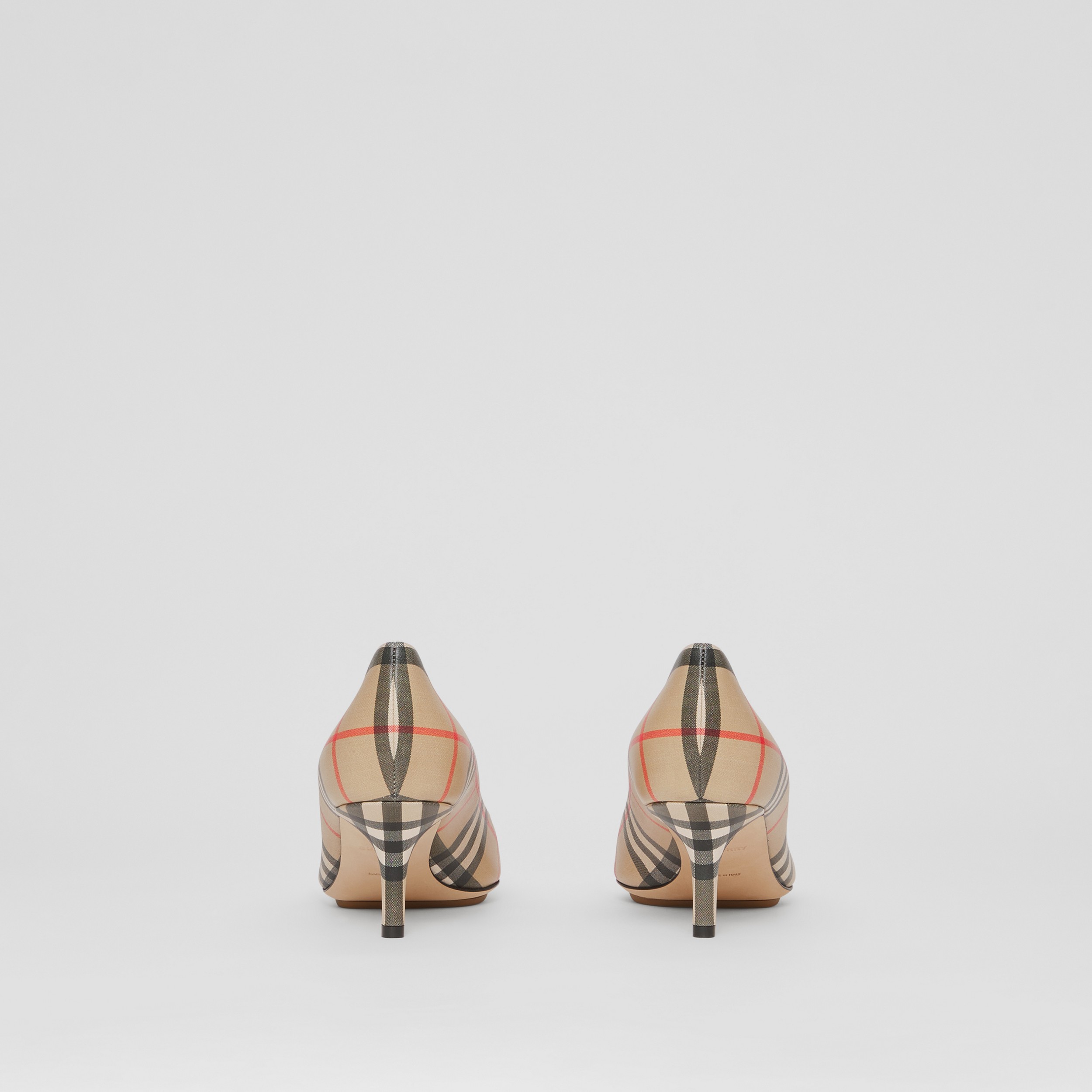 Vintage Check Leather Point-toe Pumps in Archive Beige - Women | Burberry® Official - 4