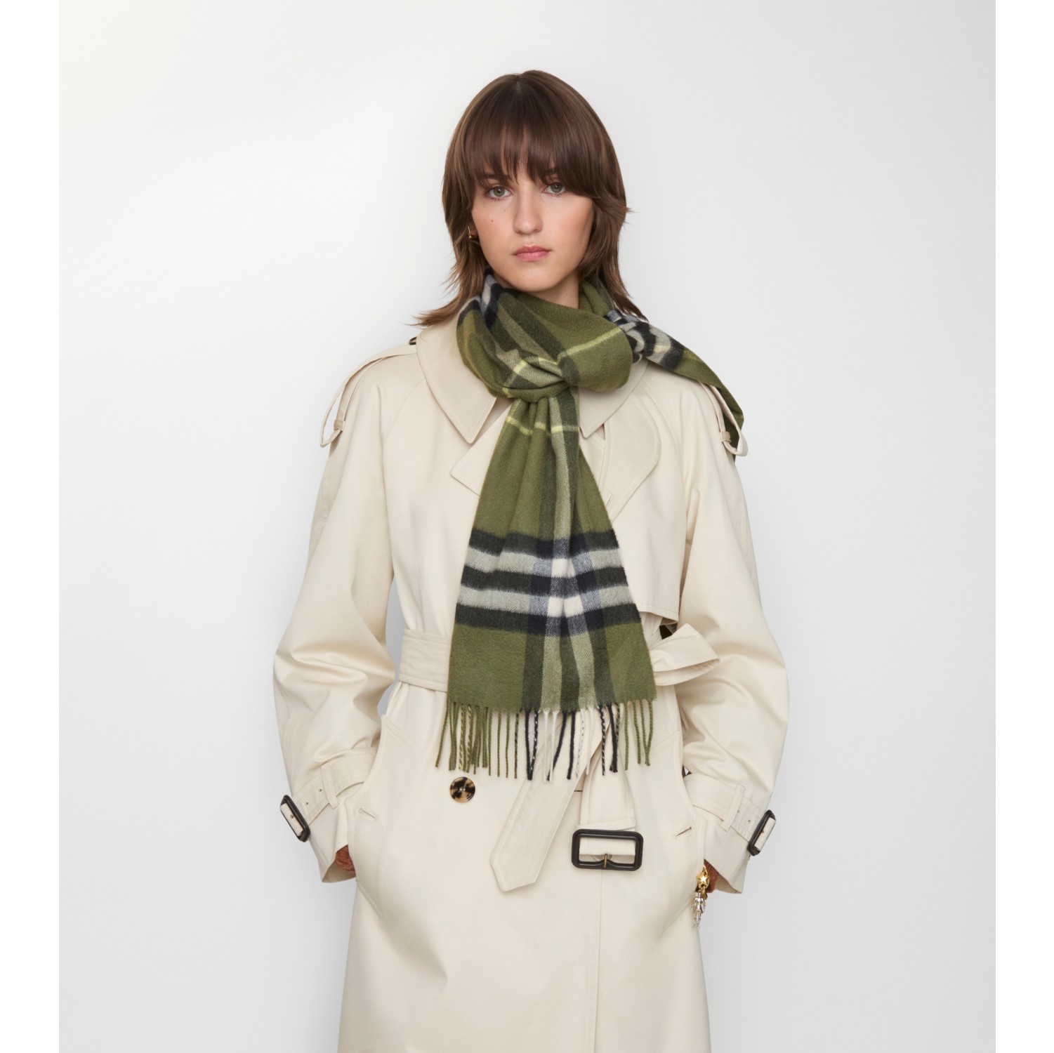 Check Cashmere Scarf