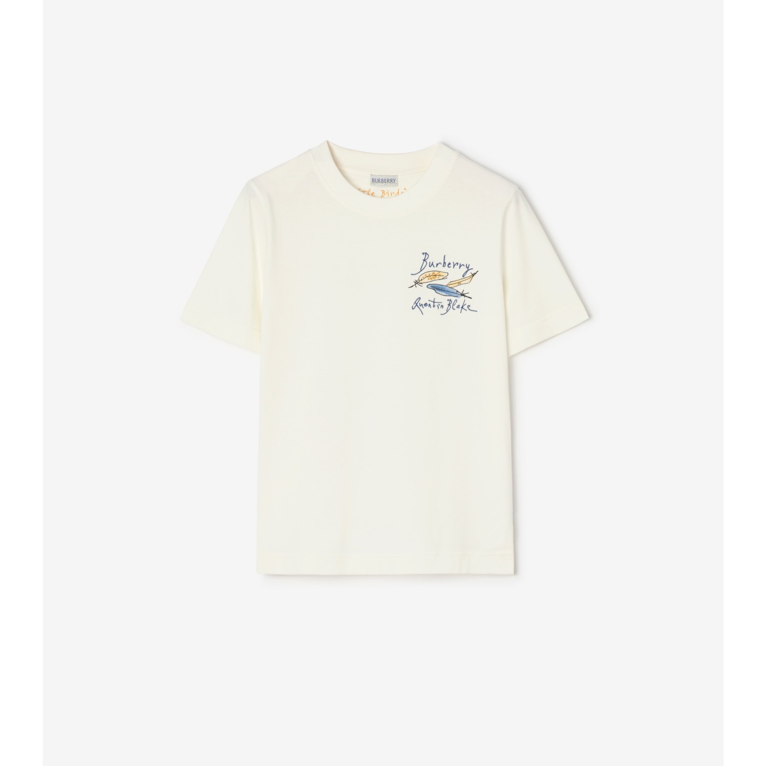 Feather Print Cotton T-shirt