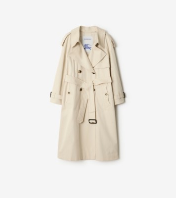 Long Gabardine Fitzrovia Trench Coat Stone ®