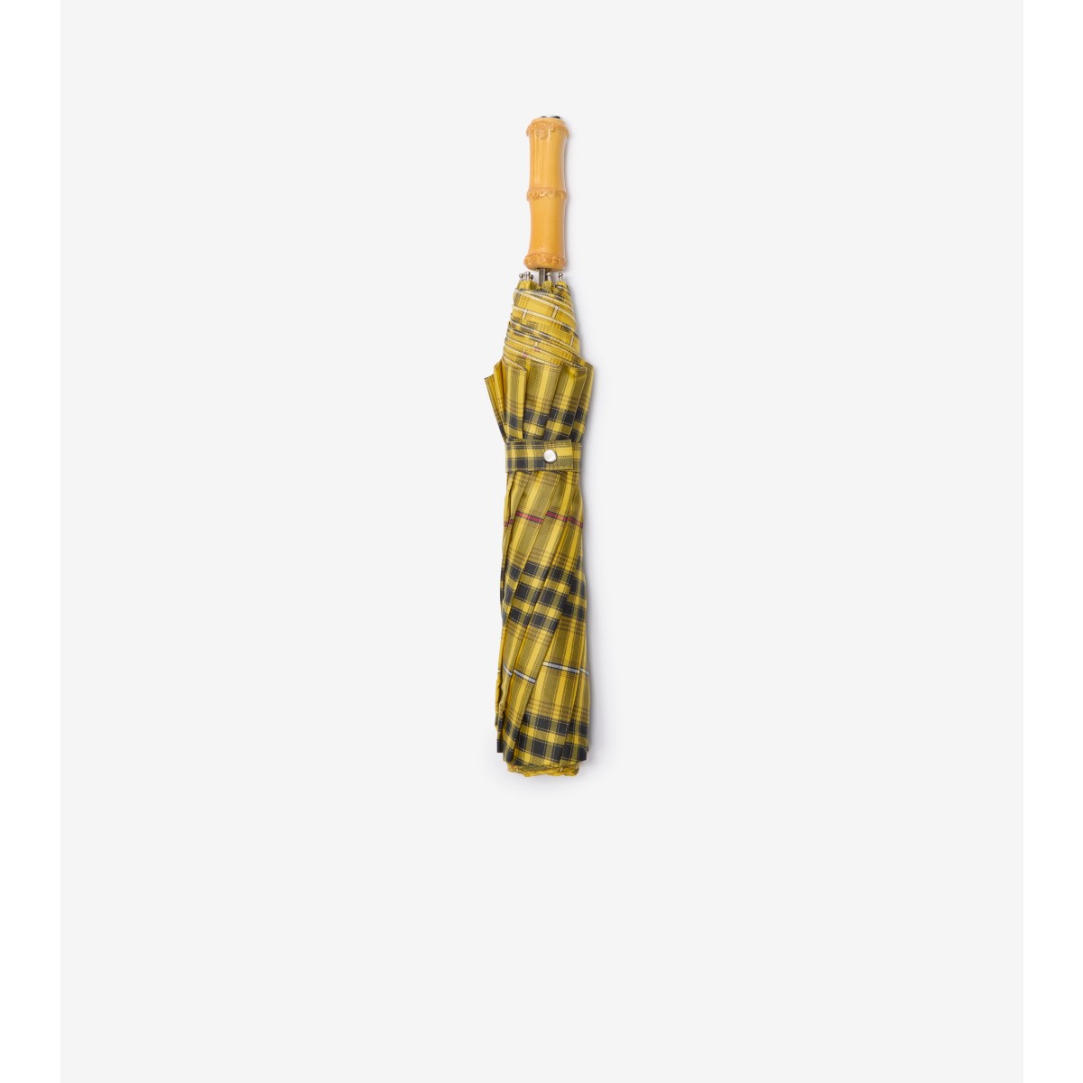 Burberry Check Folding Umbrella In Brown