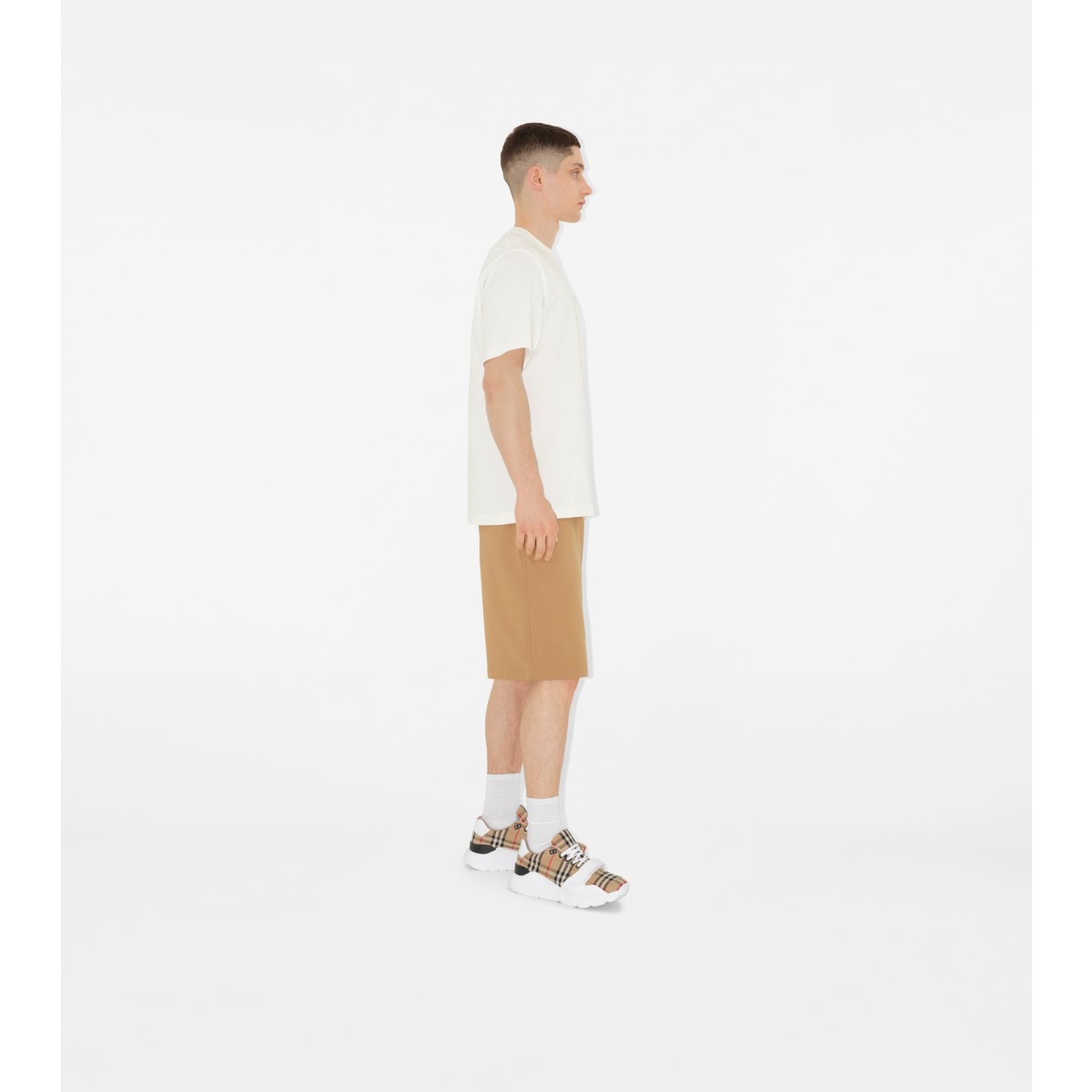  Check , Suede and Leather Sneakers