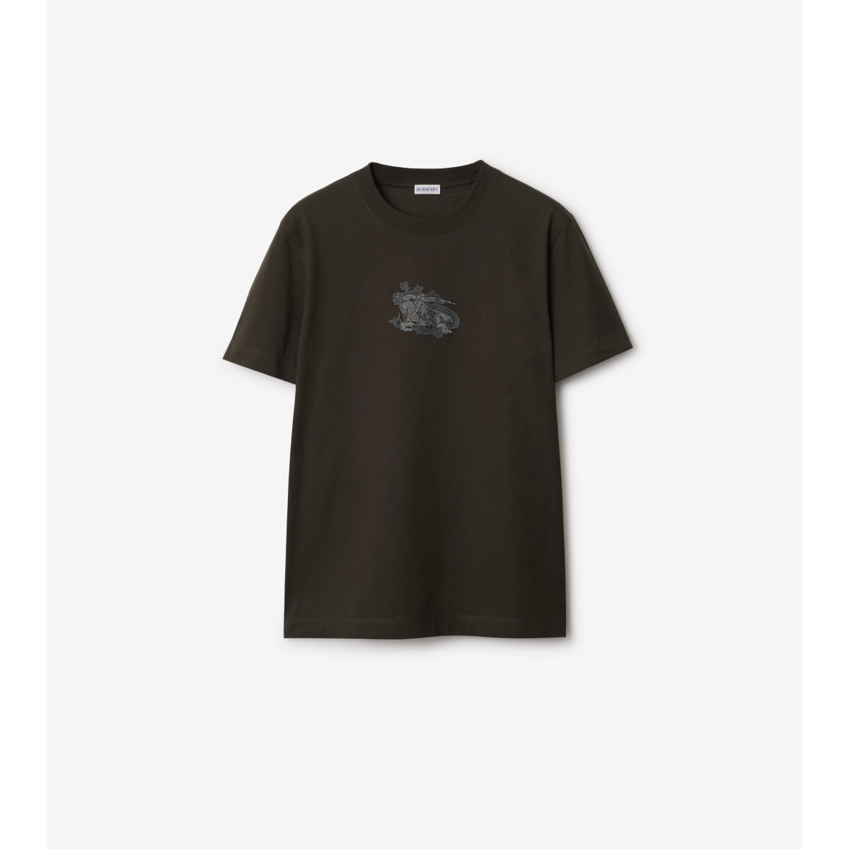 Shop Burberry Paisley Ekd Cotton T-shirt In Shadow