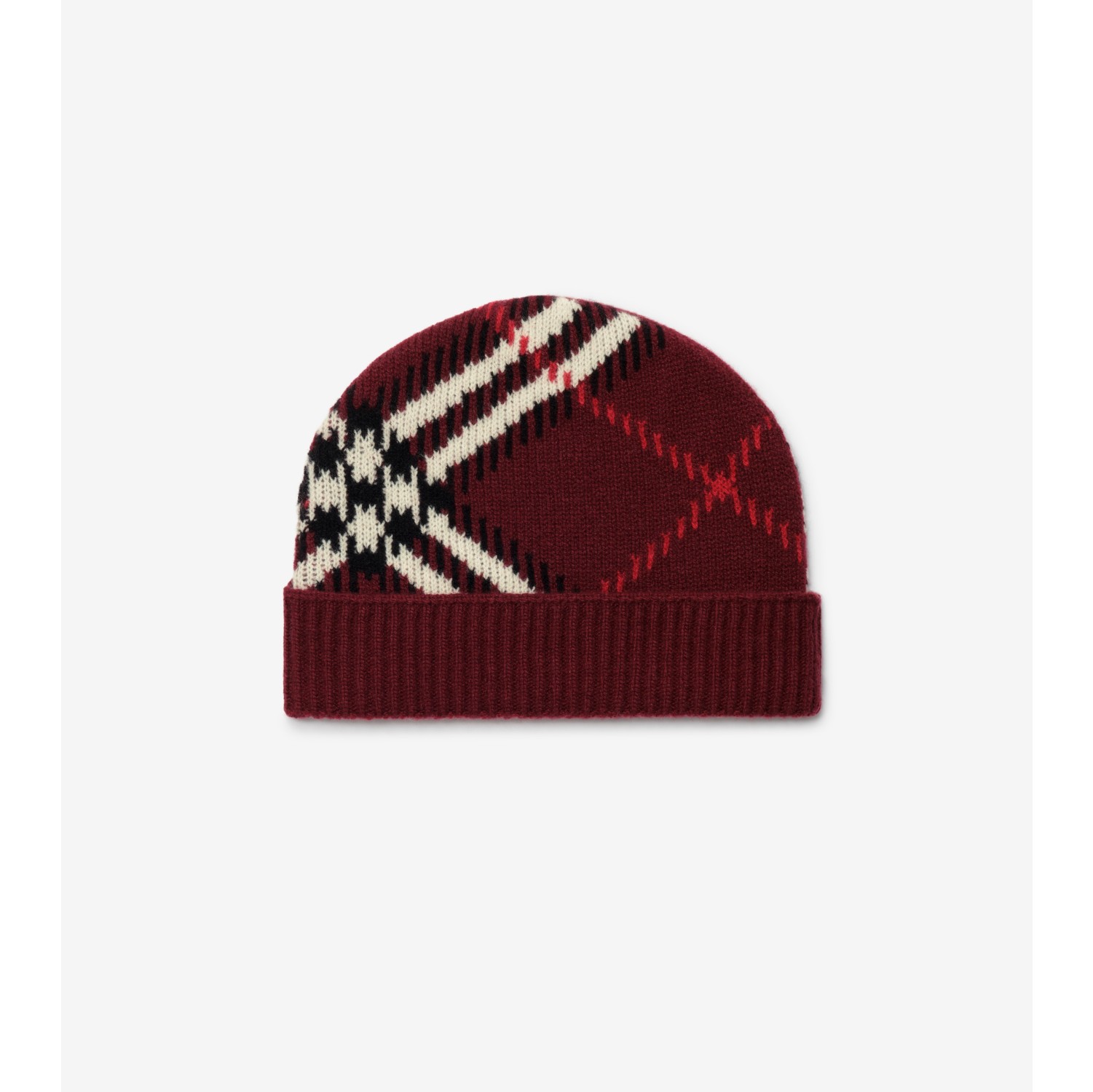 Check Cashmere Blend Beanie