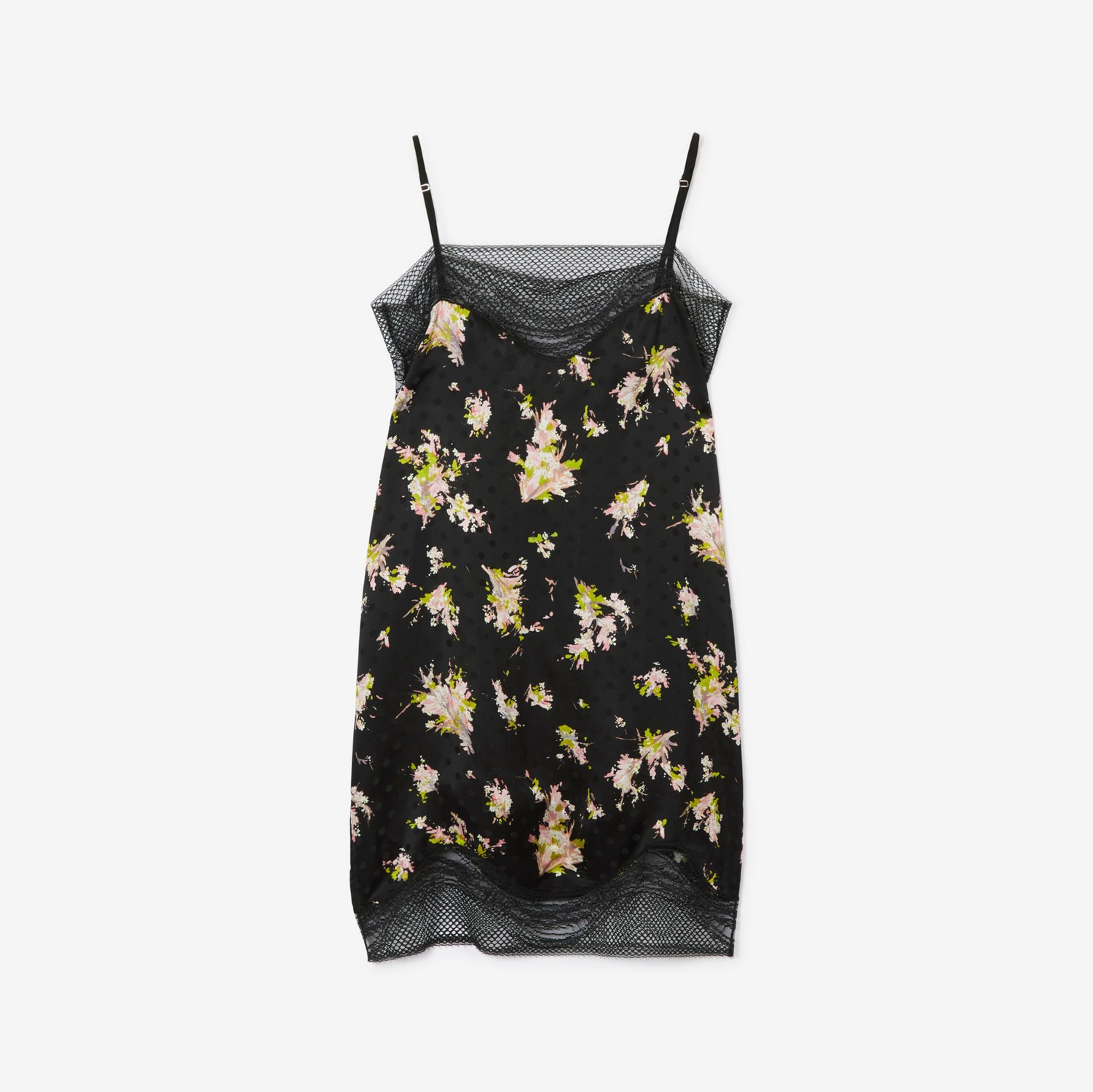Floral Print Viscose Slip Dress in Black - Women | Burberry® Official