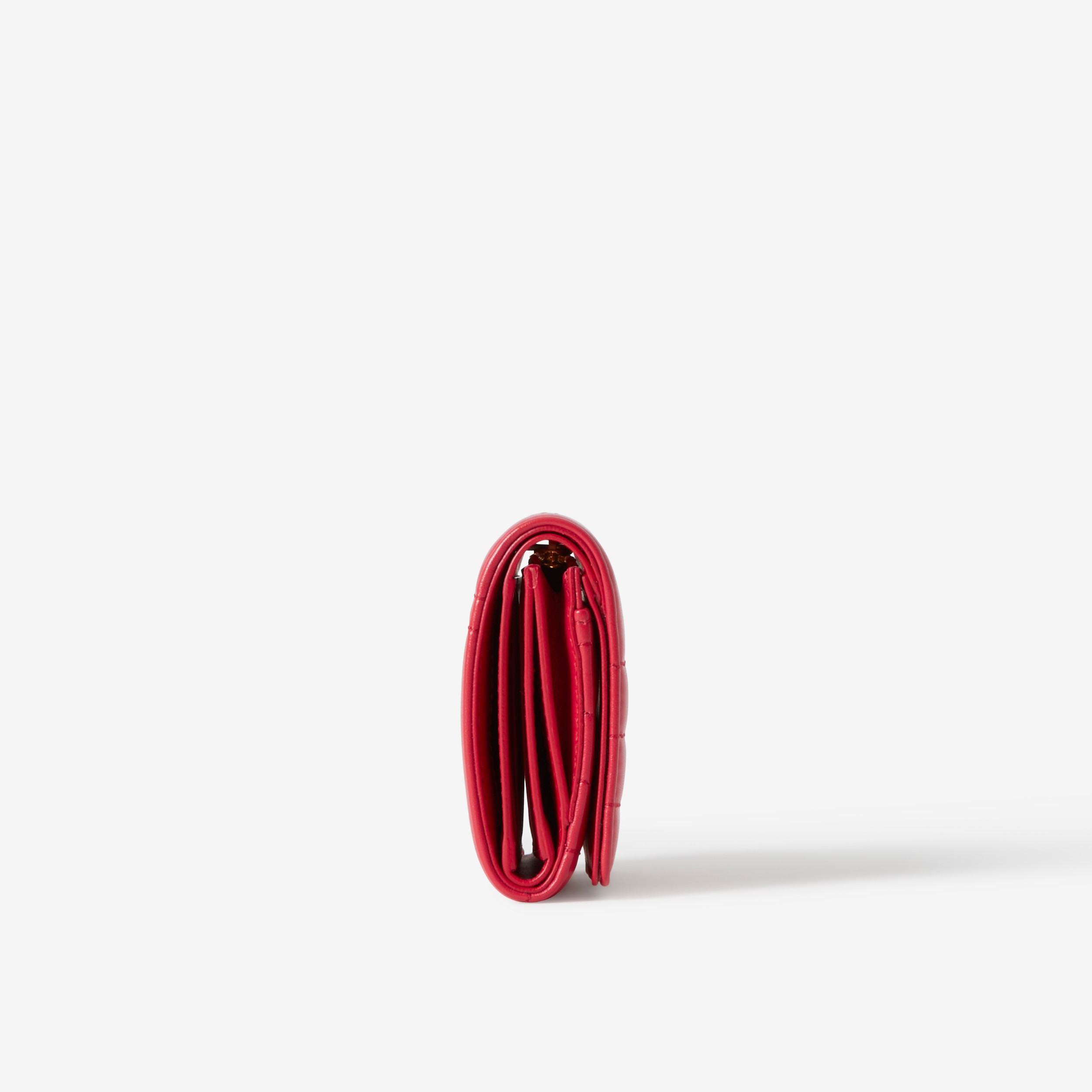 Petit portefeuille Lola à rabat en cuir matelassé (Rouge Vif) - Femme | Site officiel Burberry® - 2
