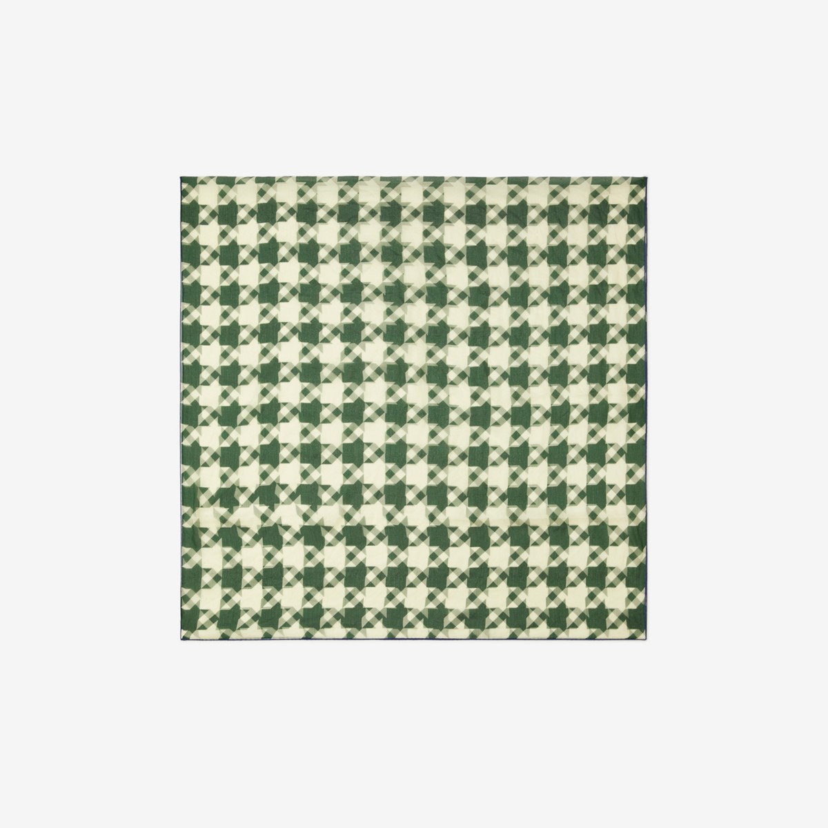 Shop Burberry Houndstooth Silk Scarf In Ivy/sherbet