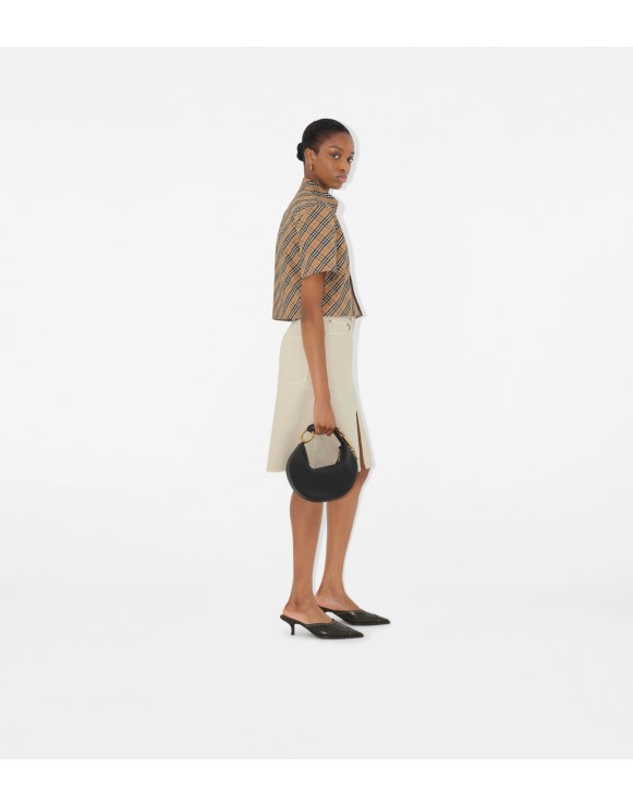 Cropped Check Cotton Shirt