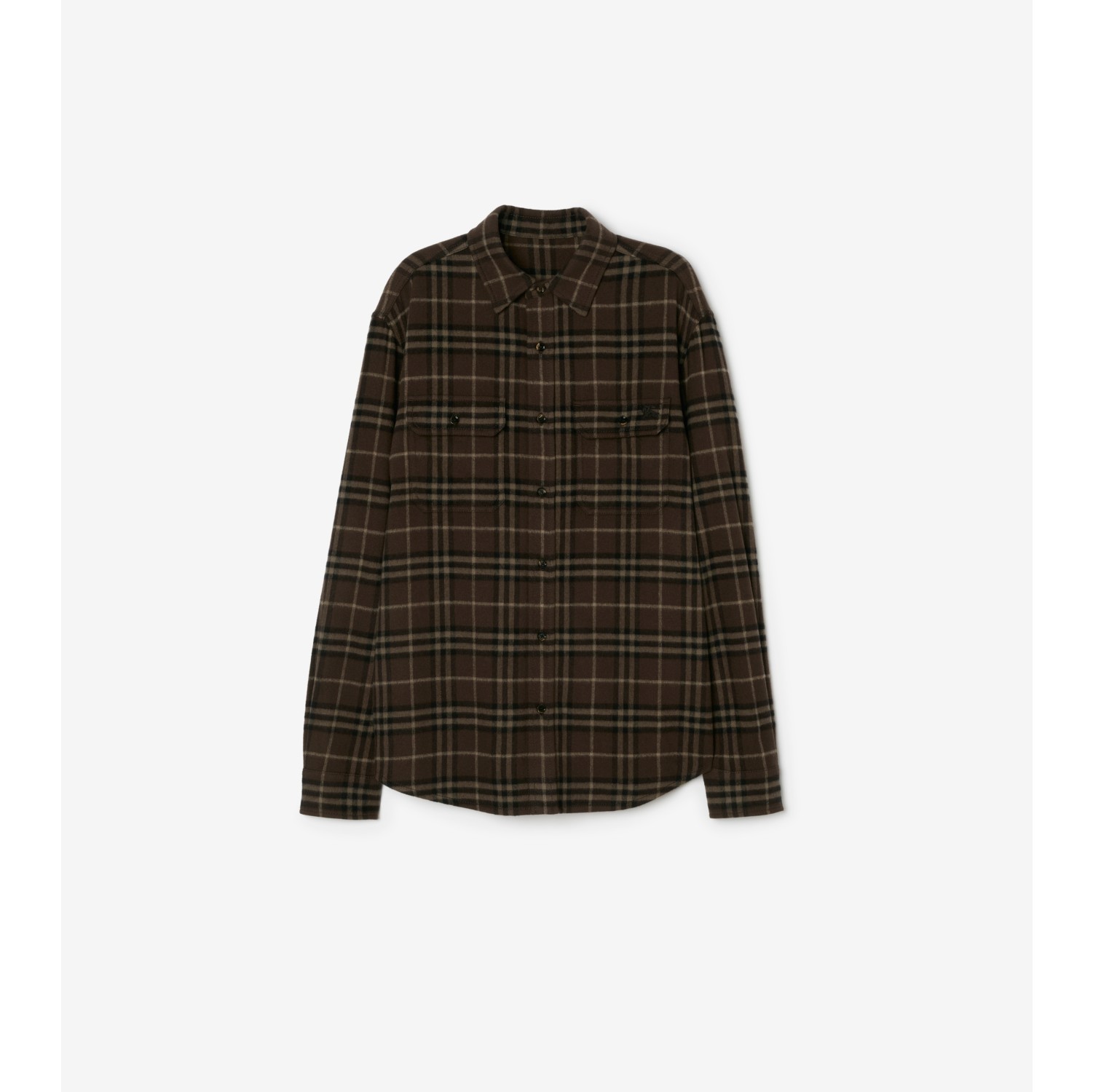 Check Wool Flannel Overshirt