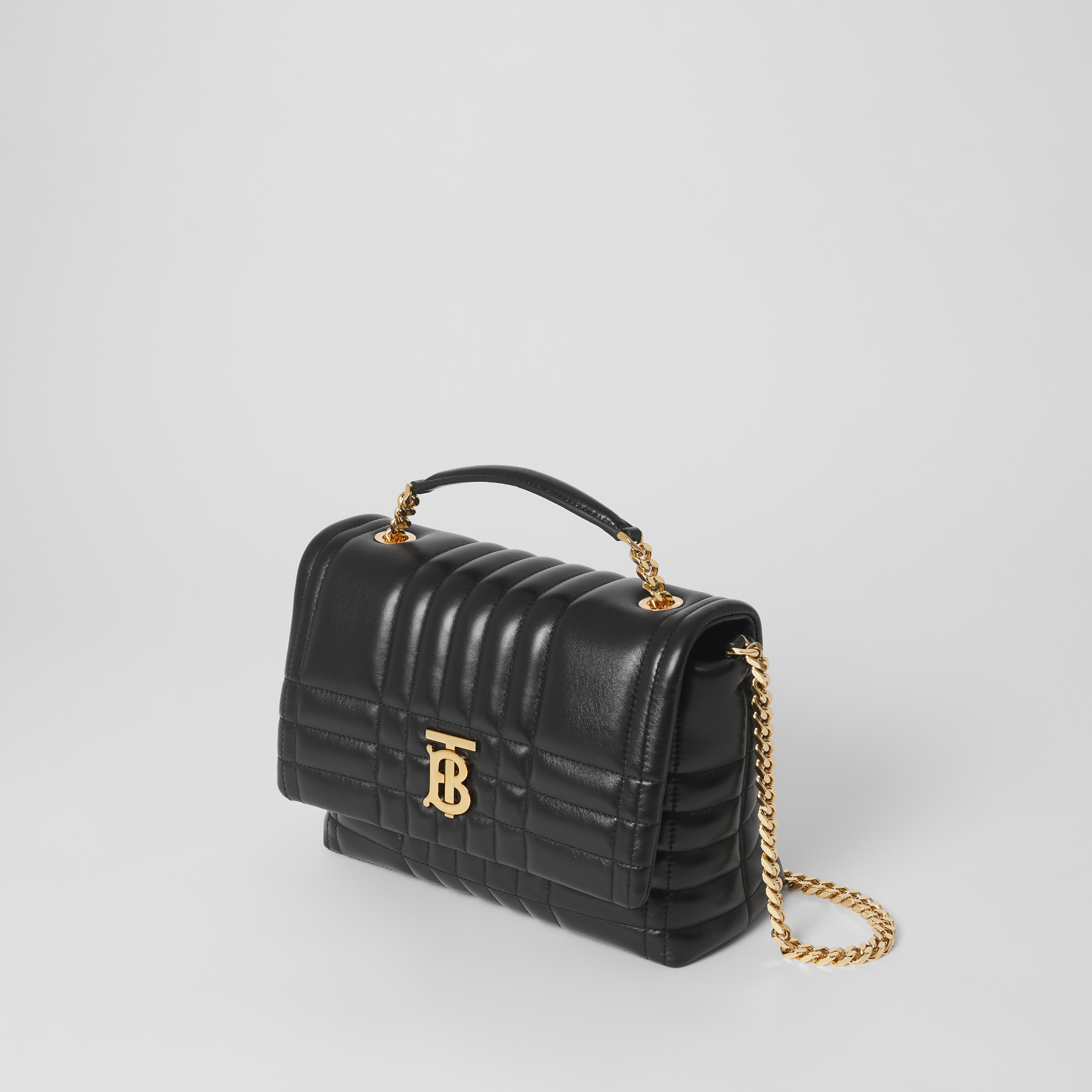 Quilted Leather Small Lola Satchel in Black - Women | Burberry® Official - 4