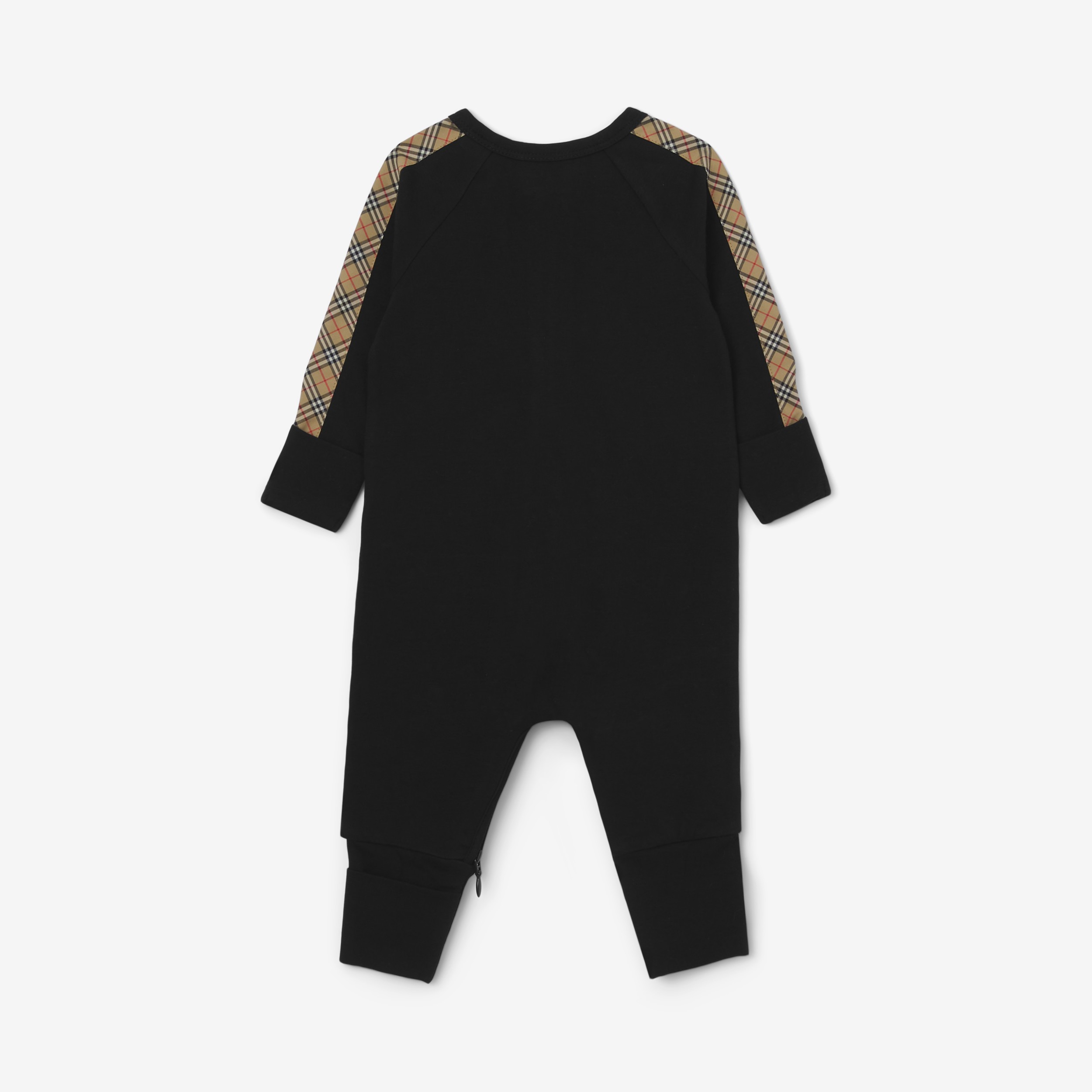 Coffret cadeau trois pièces pour bébé en coton avec check (Noir) - Enfant | Site officiel Burberry® - 3