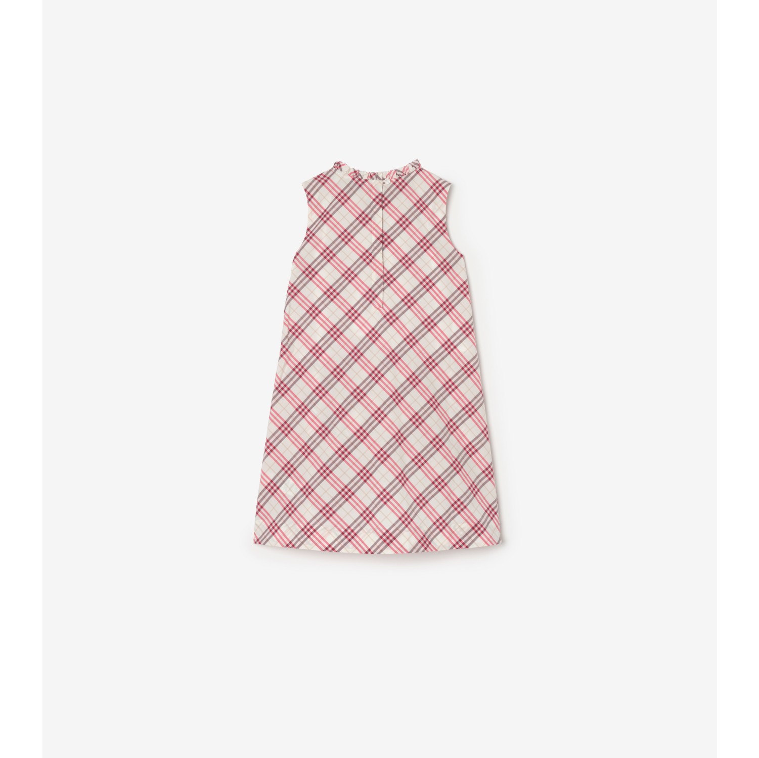 Check Cotton Dress in Aubergine purple | Burberry® Official