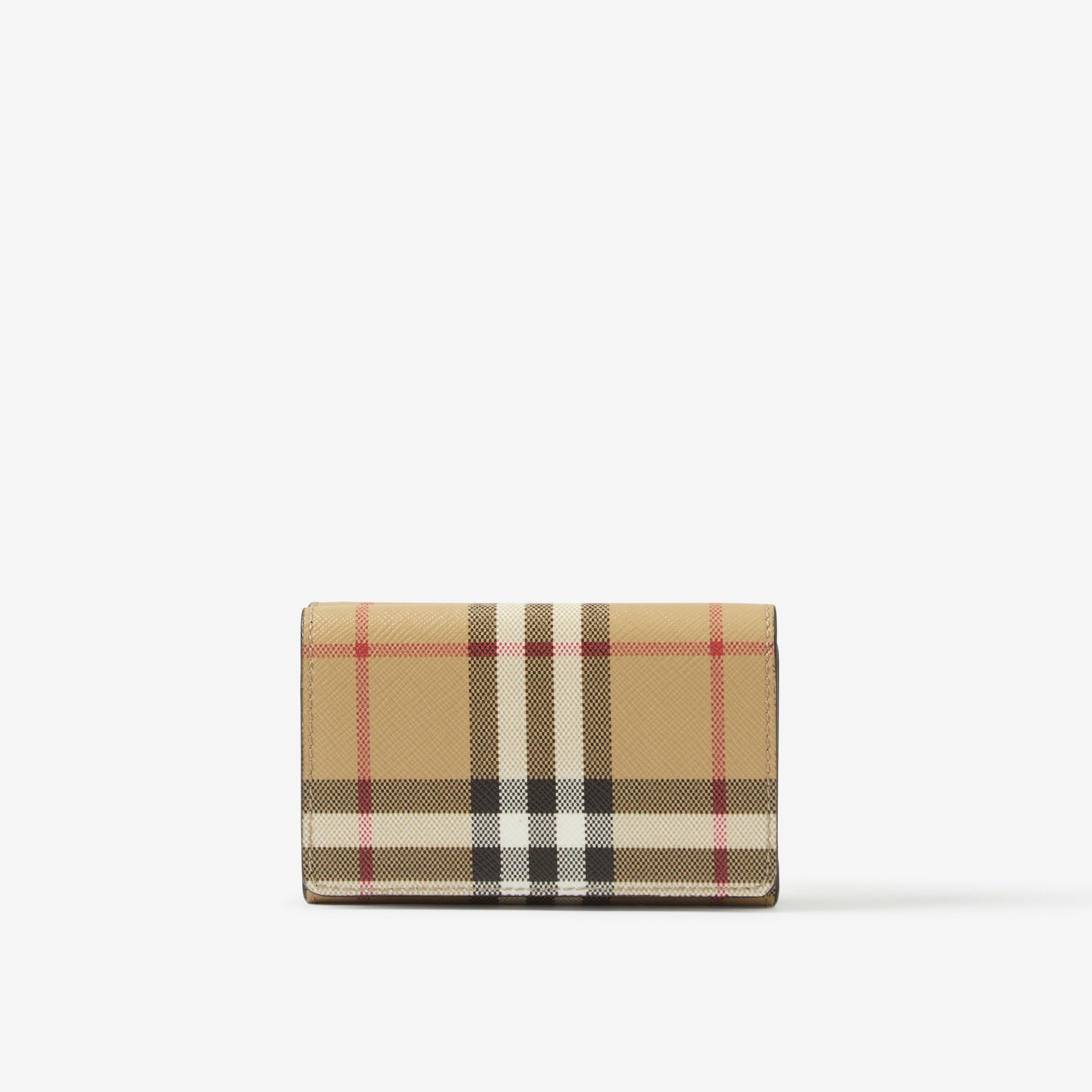 Vintage Check Small Folding Wallet in Archive Beige/black - Women | Burberry® Official - 3